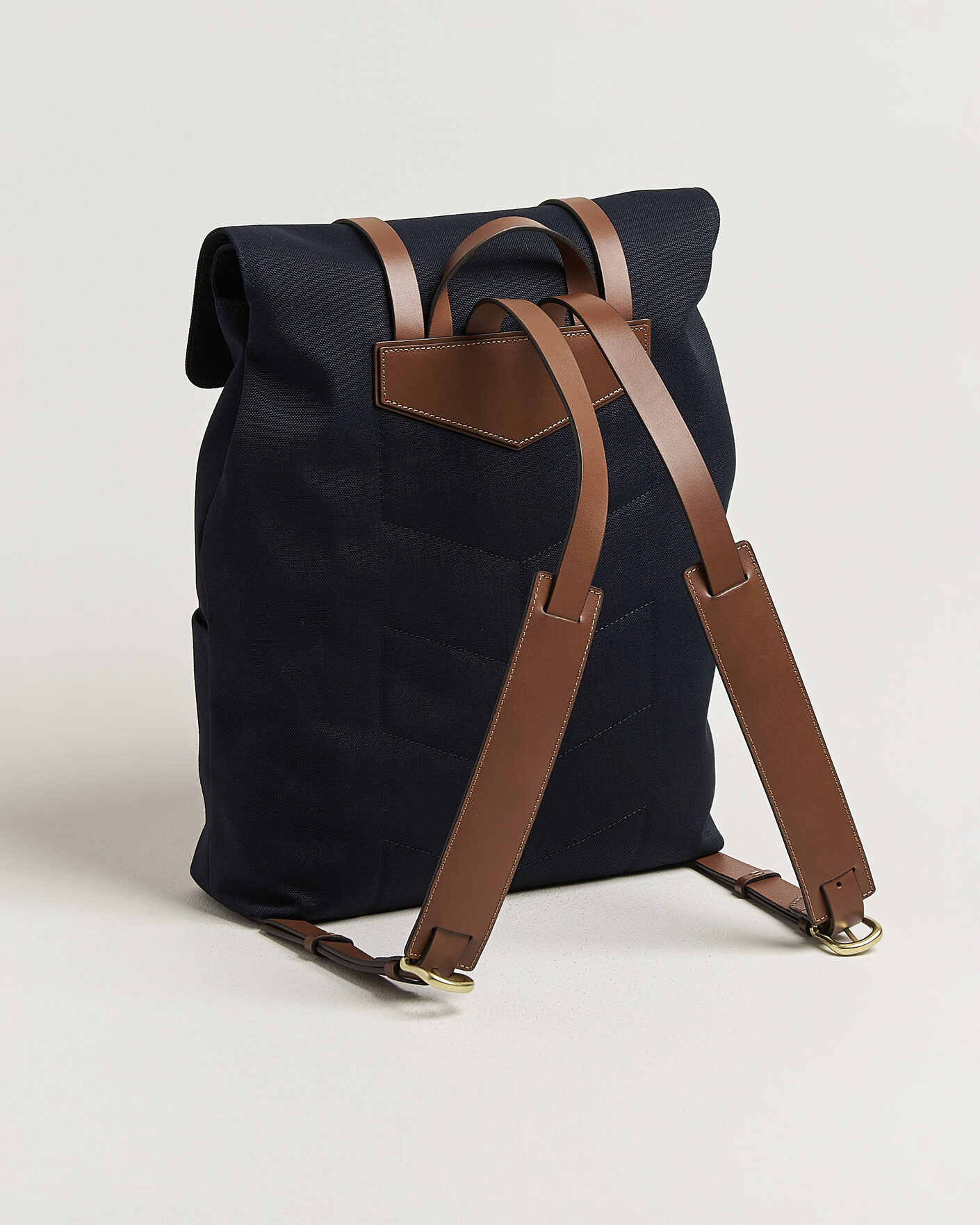 Herre | Vesker | Mismo | M/S Nylon Backpack Deep Sea Blue/Cuoio