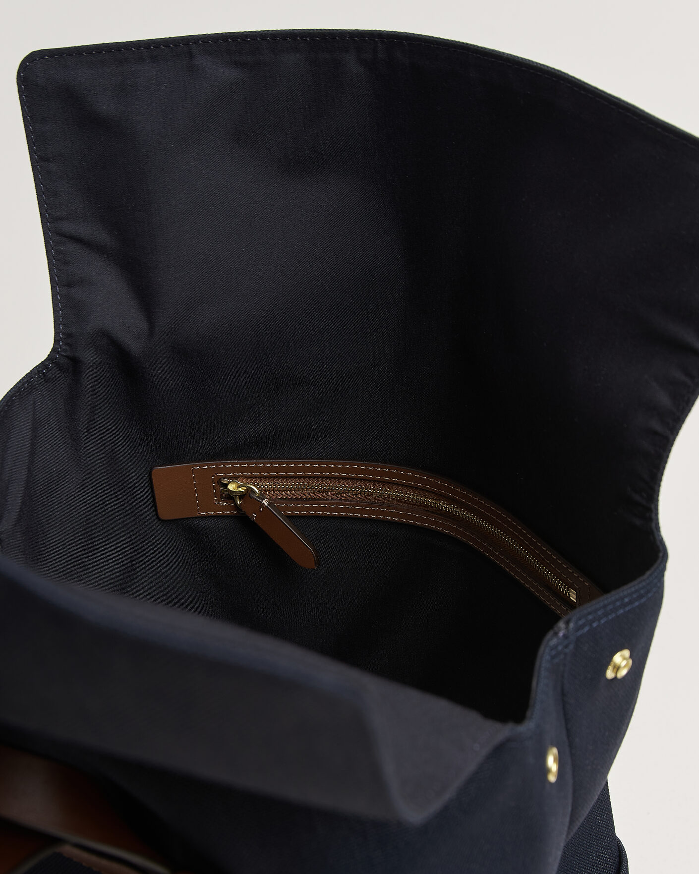 Herre | Vesker | Mismo | M/S Nylon Backpack Deep Sea Blue/Cuoio