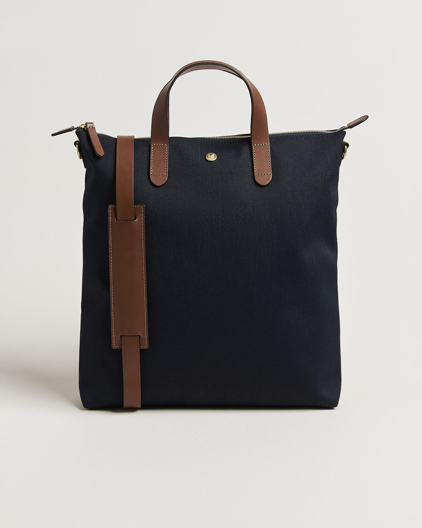 Herre | Vesker | Mismo | M/S Canvas Shopper Deep Sea Blue/Cuoio