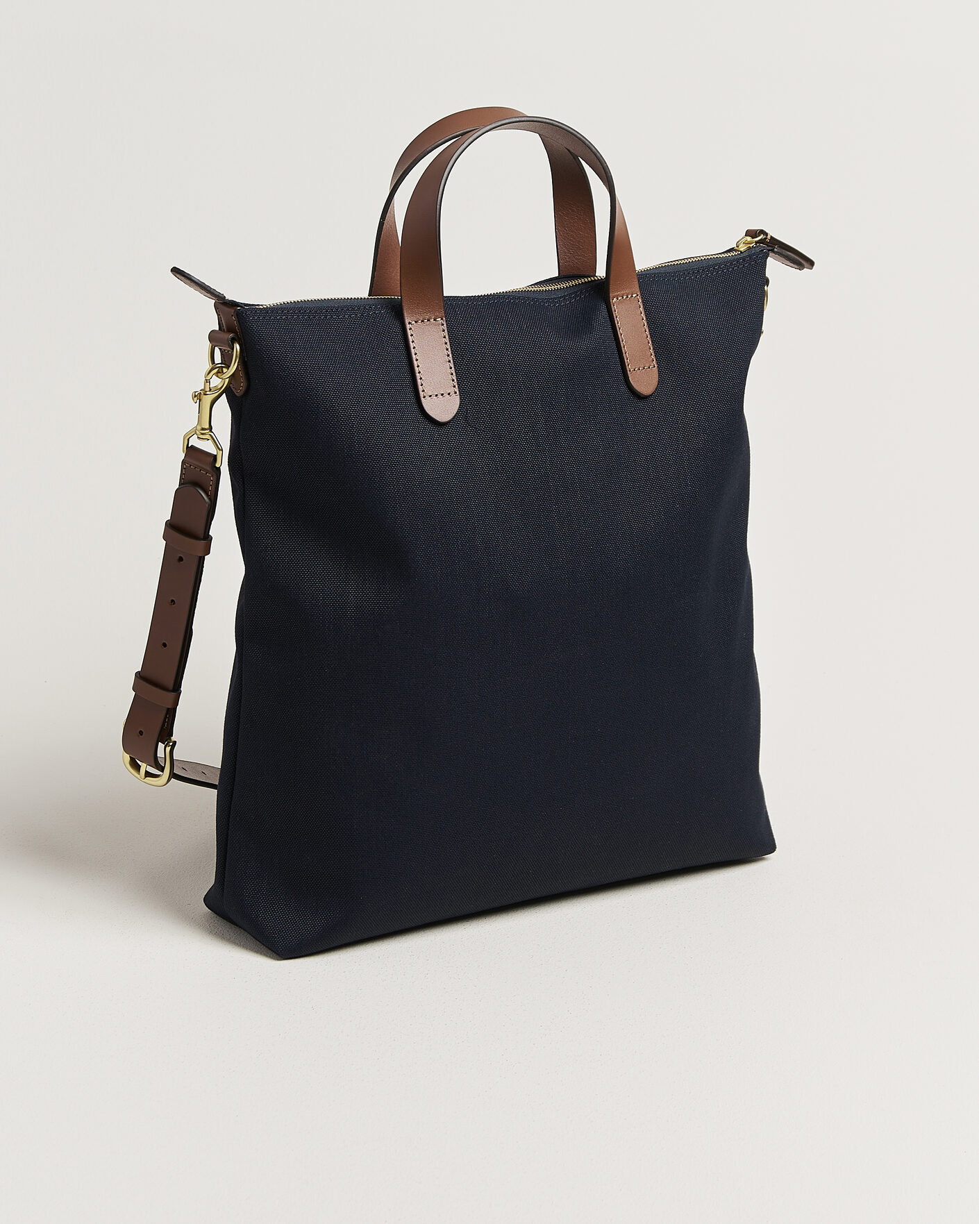 Herre | Vesker | Mismo | M/S Canvas Shopper Deep Sea Blue/Cuoio