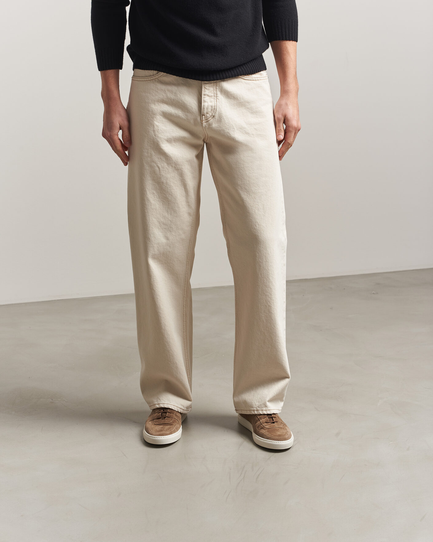 Herre | Sneakers | Common Projects | BBall Slim Deconstructed Suede Sneaker Taupe