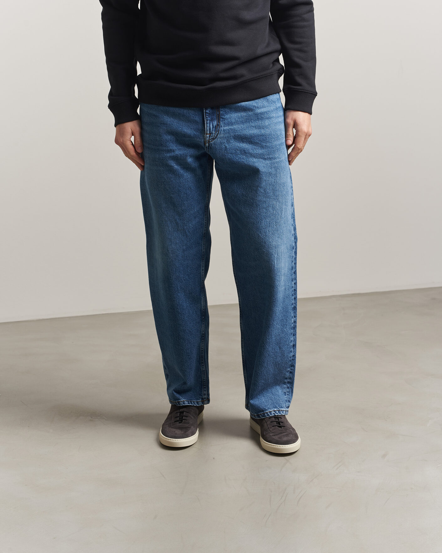 Herre | Sneakers | Common Projects | BBall Slim Deconstructed Suede Sneaker Off Black