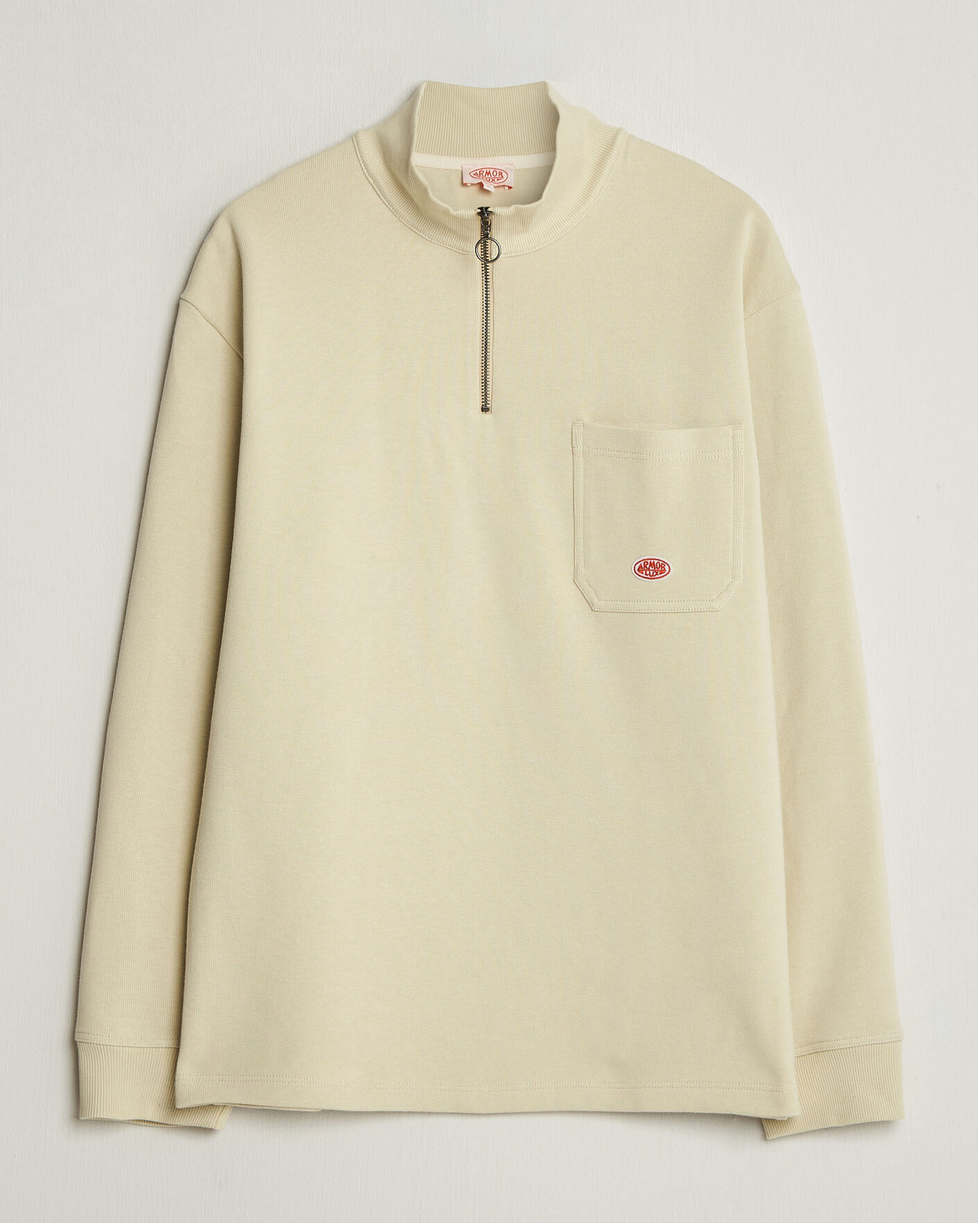 Herre | Gensere | Armor-lux | Camionneur Cotton Half Zip Sweater Gravel