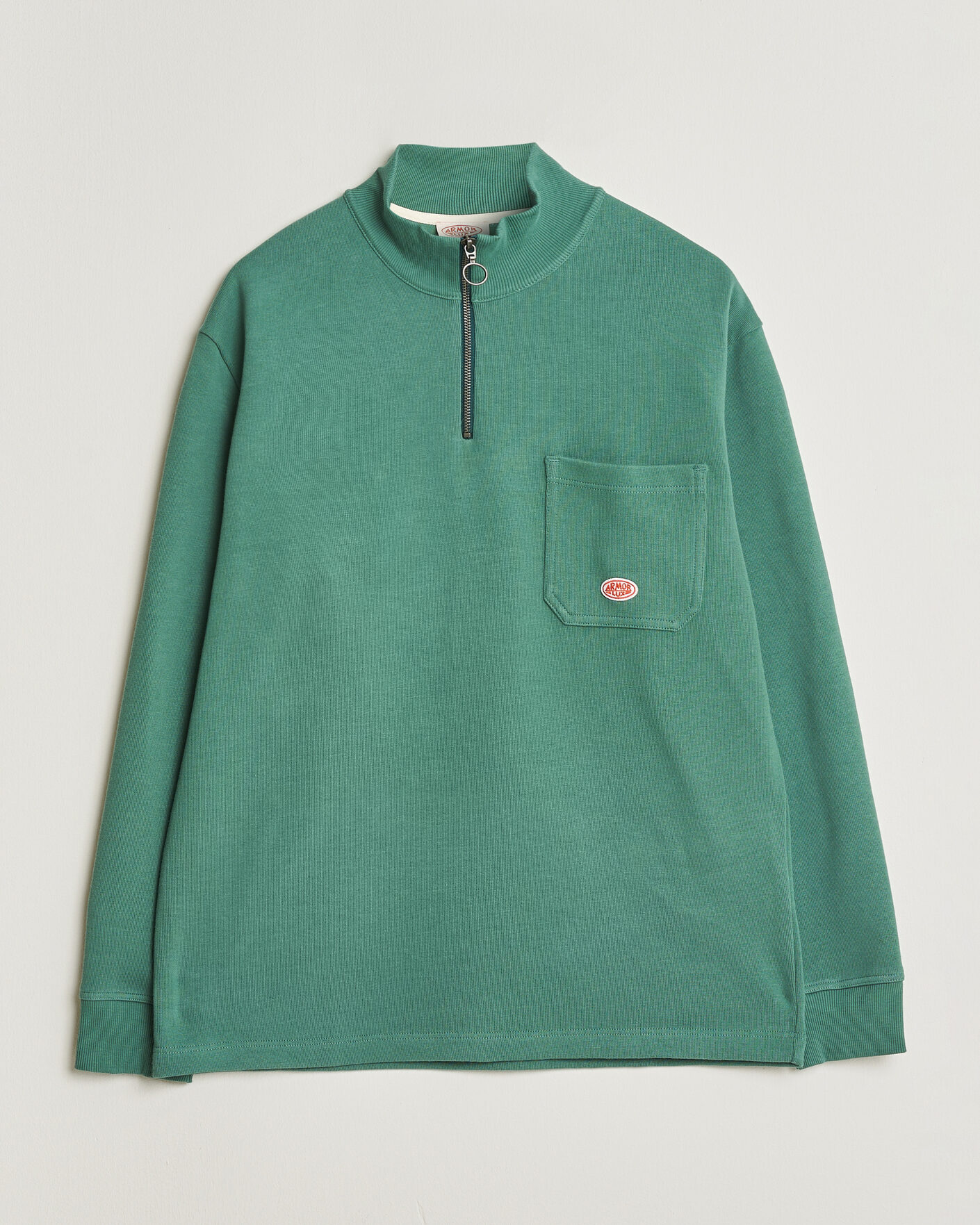 Herre | Gensere | Armor-lux | Camionneur Cotton Half Zip Sweater Dark Ivy