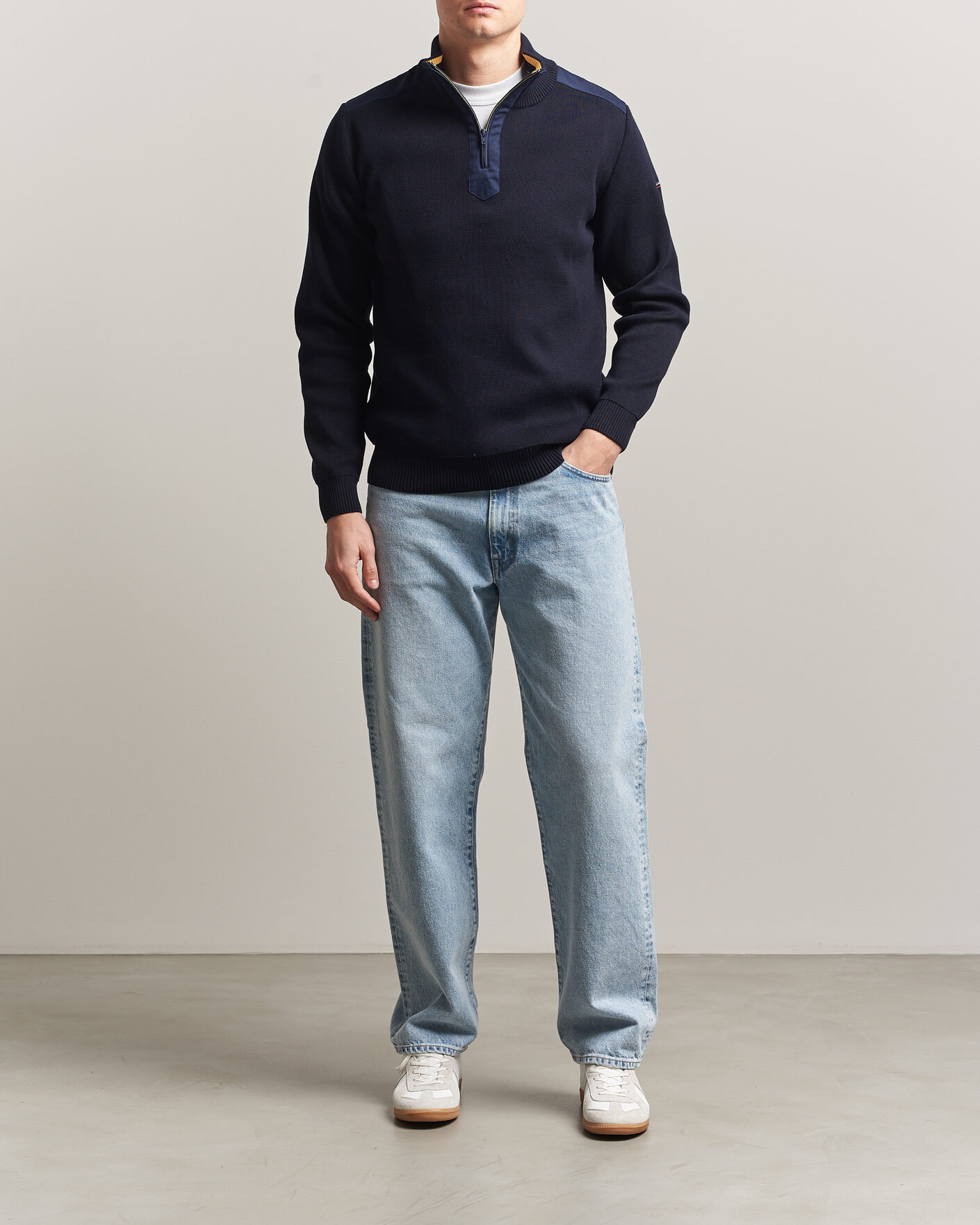 Herre | Gensere | Armor-lux | Workwear Half Zip Marine Deep