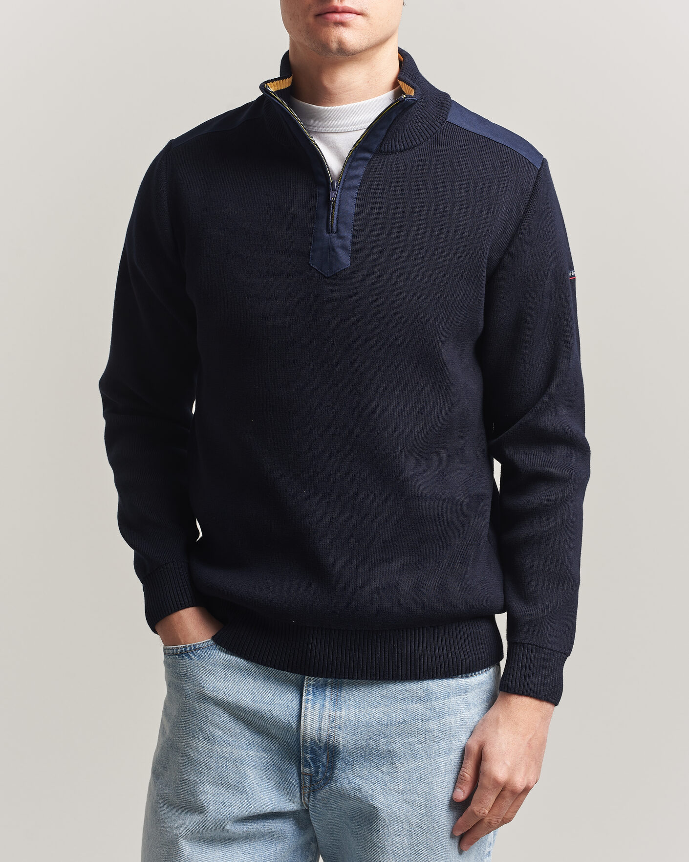 Herre | Gensere | Armor-lux | Workwear Half Zip Marine Deep