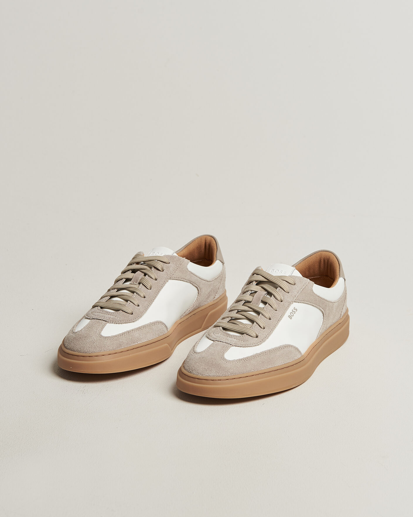 Herre | Sneakers | BOSS BLACK | Kieran Suede/Nylon Sneaker Medium Beige