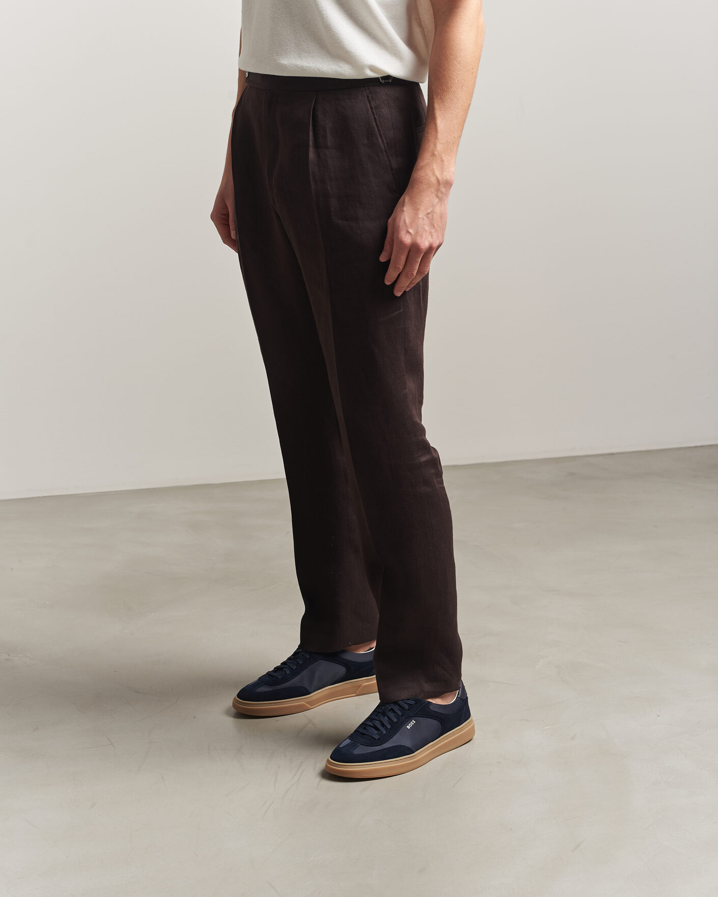 Herre | Sneakers | BOSS BLACK | Kieran Suede/Nylon Sneaker Dark Blue