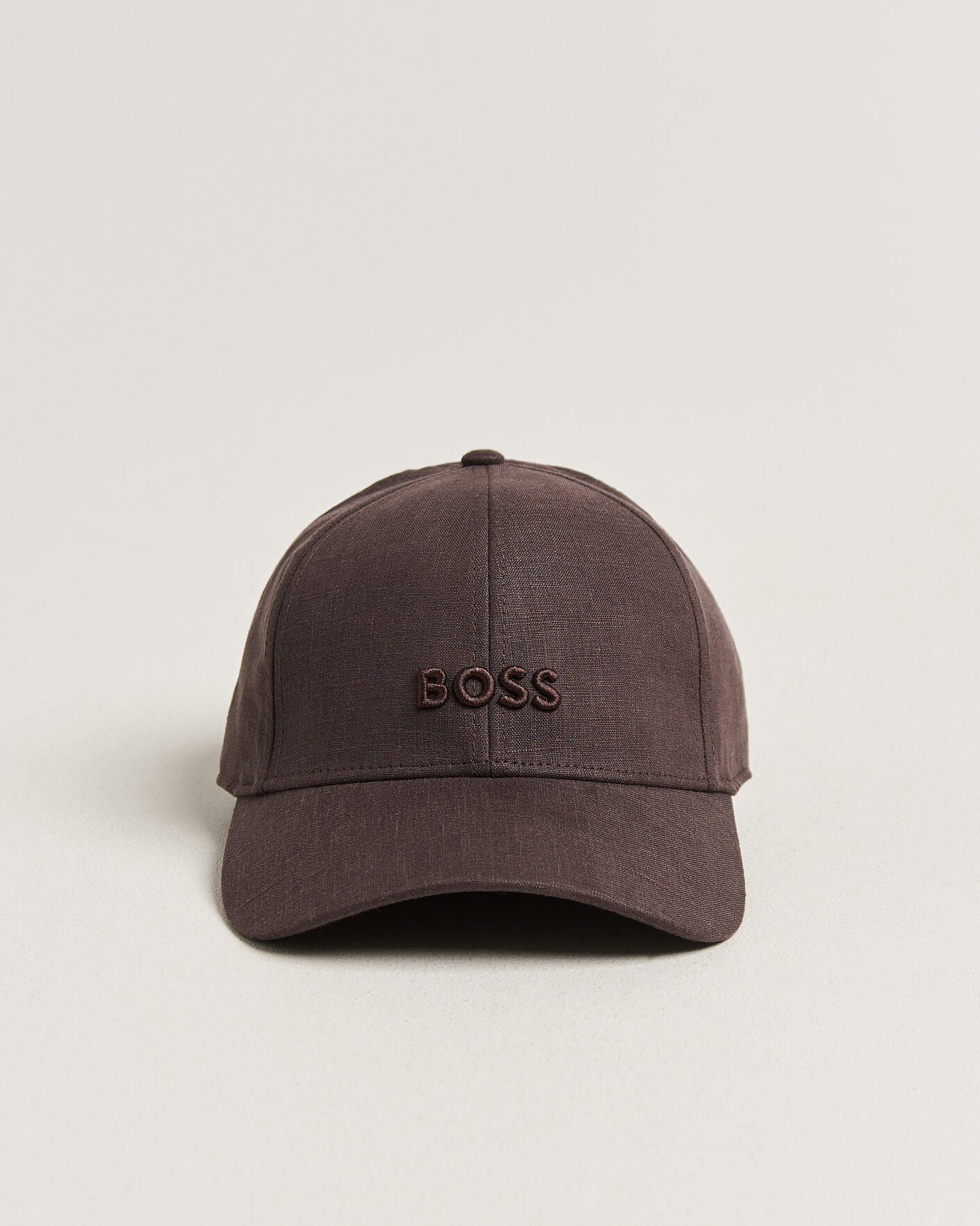 Herre | Hatter og capser | BOSS BLACK | Zed Linen Cap Dark Brown