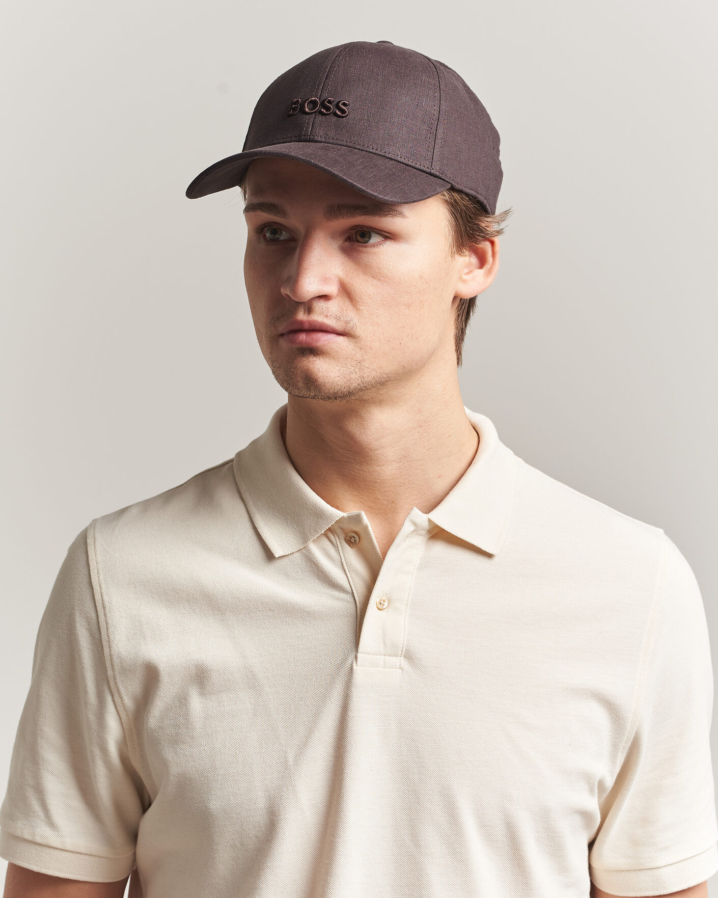 Herre | Hatter og capser | BOSS BLACK | Zed Linen Cap Dark Brown