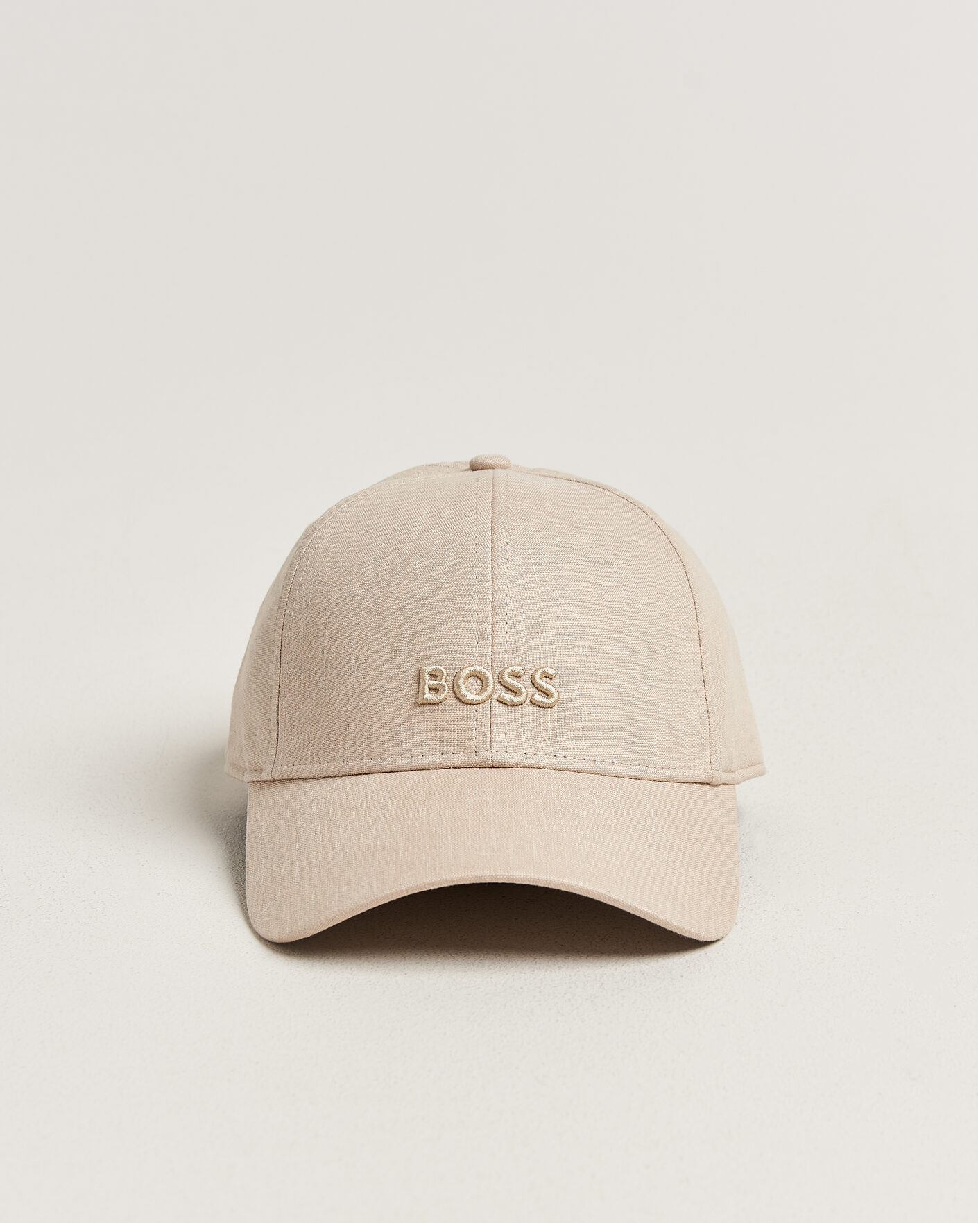 Herre | Hatter og capser | BOSS BLACK | Zed Linen Cap Open Beige