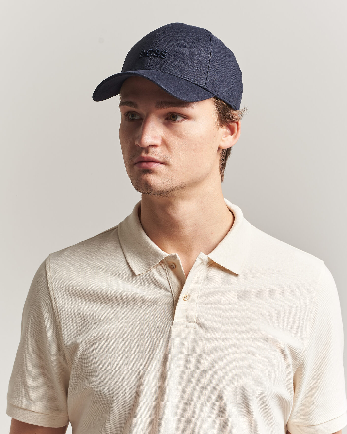 Herre | Hatter og capser | BOSS BLACK | Zed Linen Cap Dark Blue
