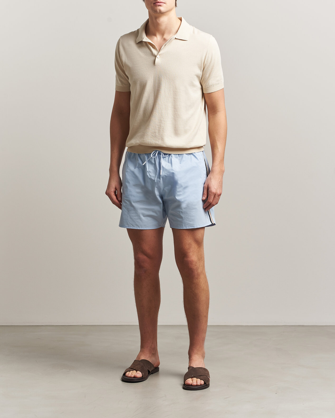Herre | Badeshorts | BOSS BLACK | Iconic Swimshorts Light Blue