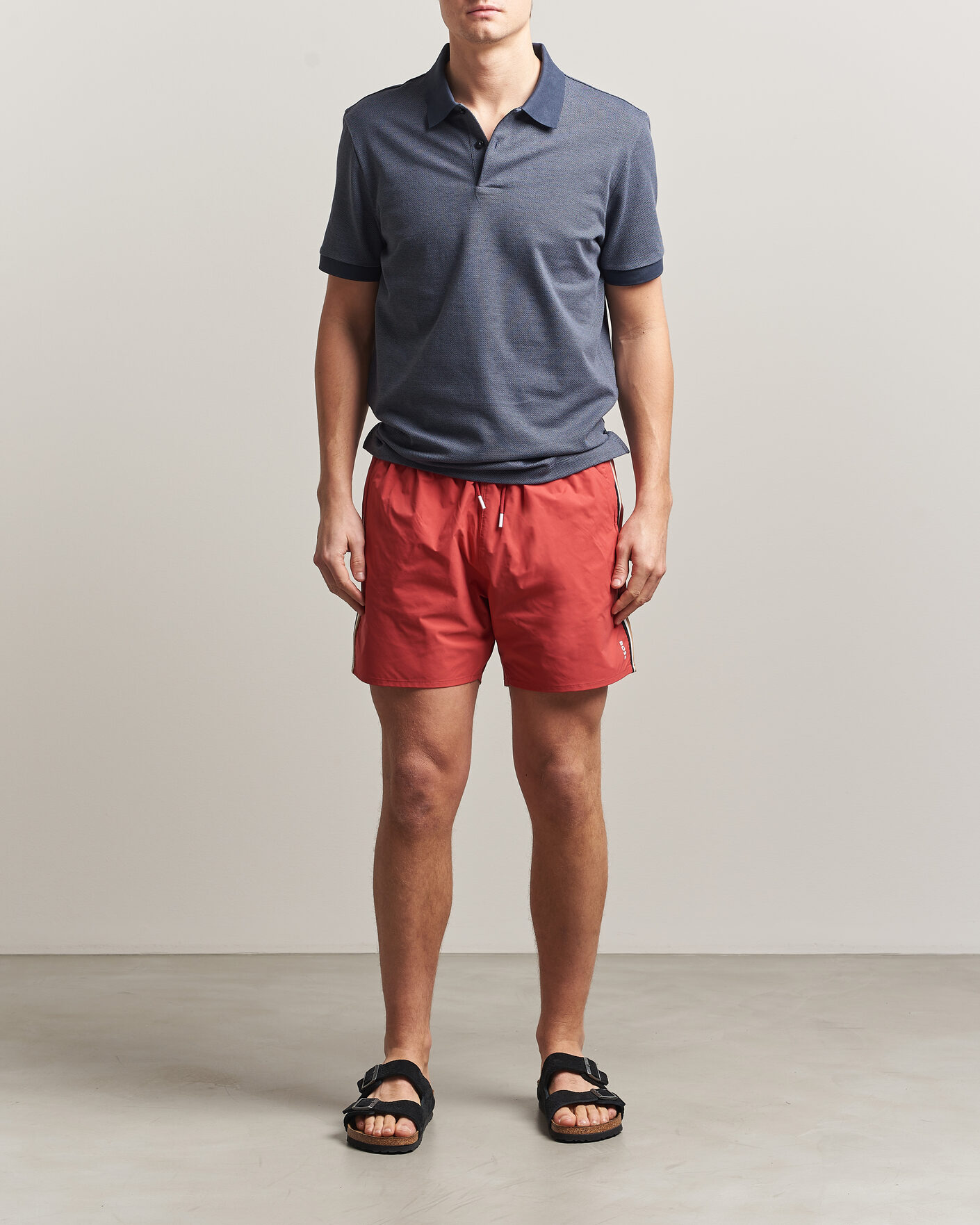 Herre | Badeshorts | BOSS BLACK | Iconic Swimshorts Dark Red