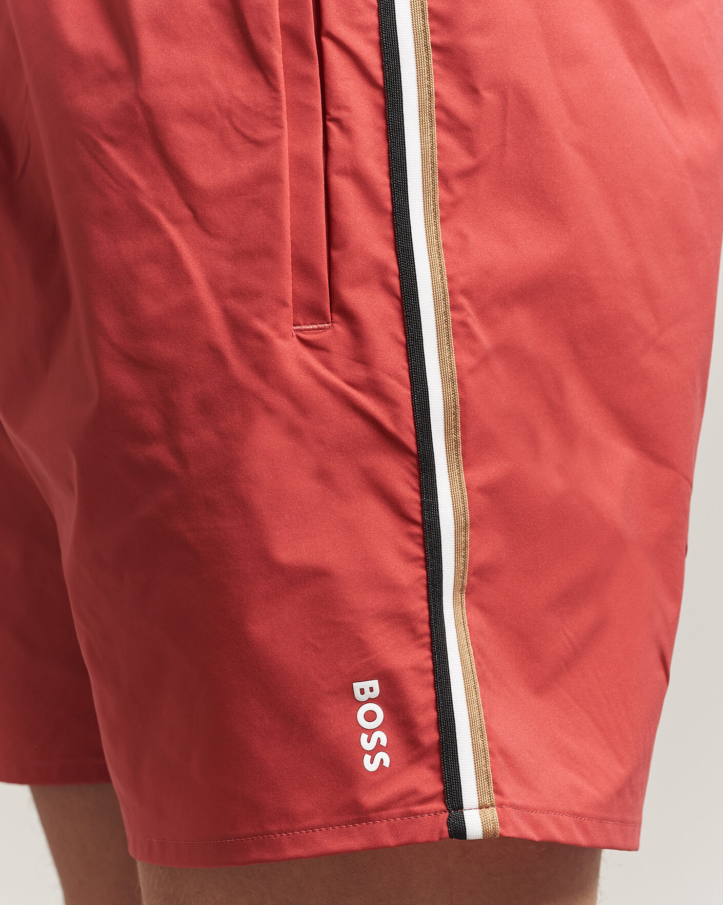 Herre | Badeshorts | BOSS BLACK | Iconic Swimshorts Dark Red