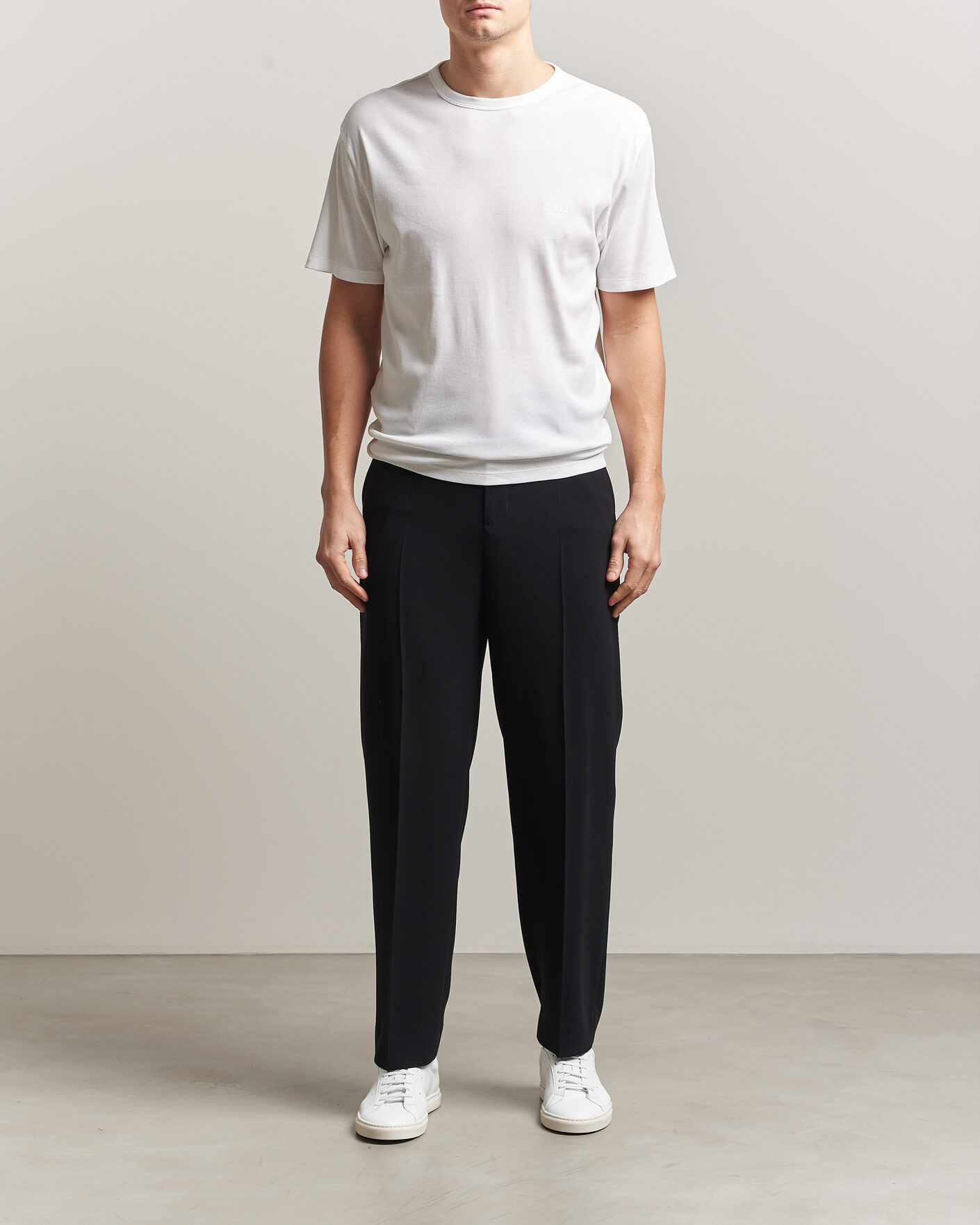 Herre | T-Shirts | BOSS BLACK | 2-Pack Ribbed T-Shirt White