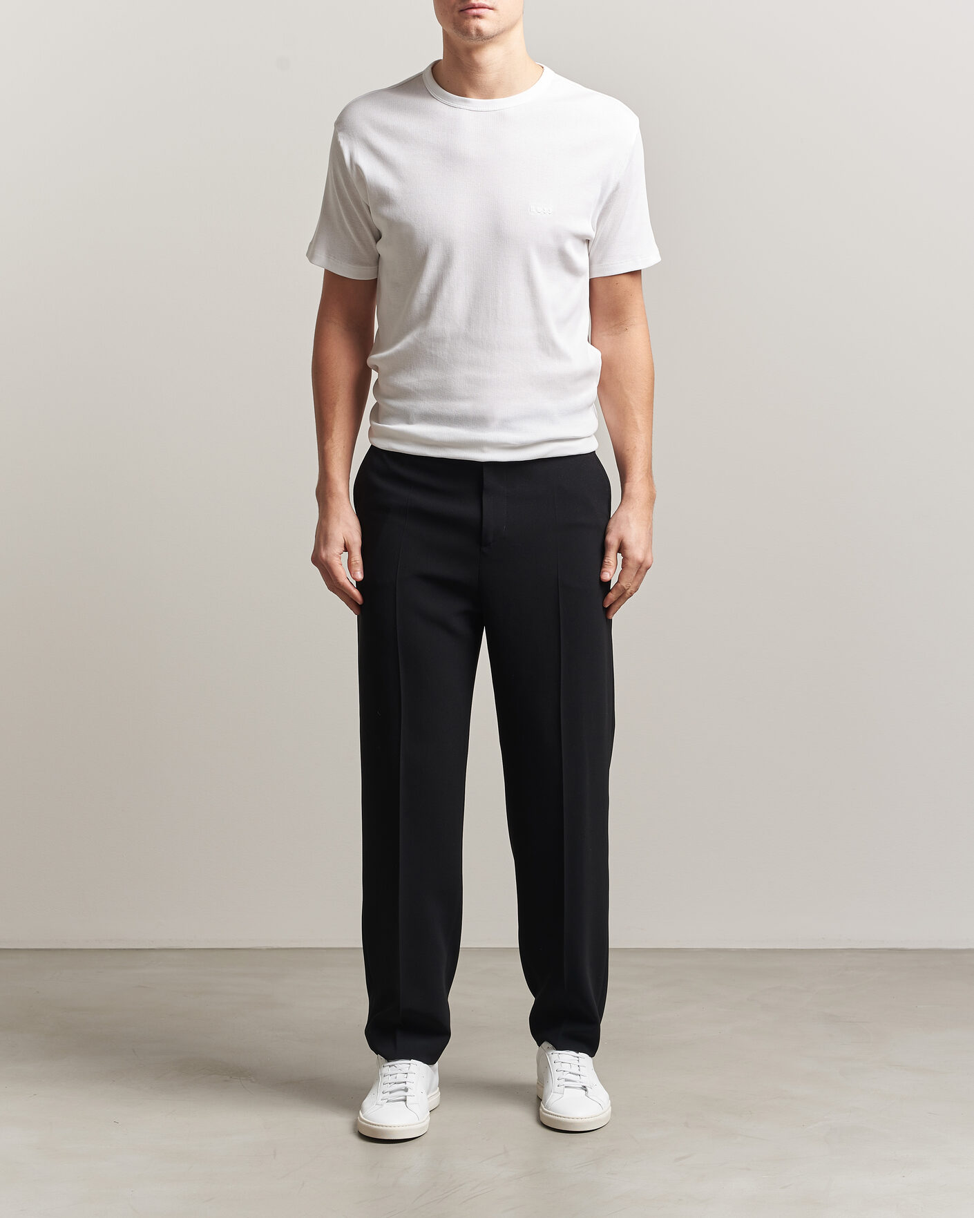 Herre | T-Shirts | BOSS BLACK | 2-Pack Ribbed T-Shirt White/Black