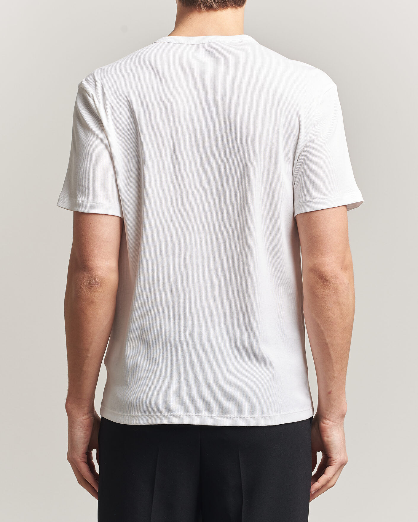 Herre | T-Shirts | BOSS BLACK | 2-Pack Ribbed T-Shirt White/Black