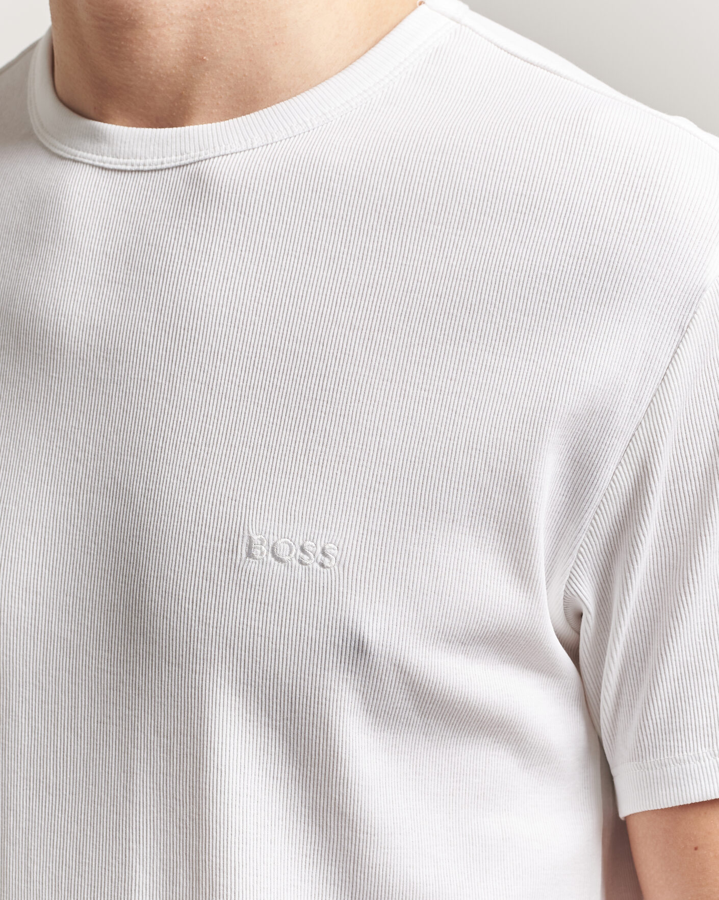 Herre | T-Shirts | BOSS BLACK | 2-Pack Ribbed T-Shirt White/Black