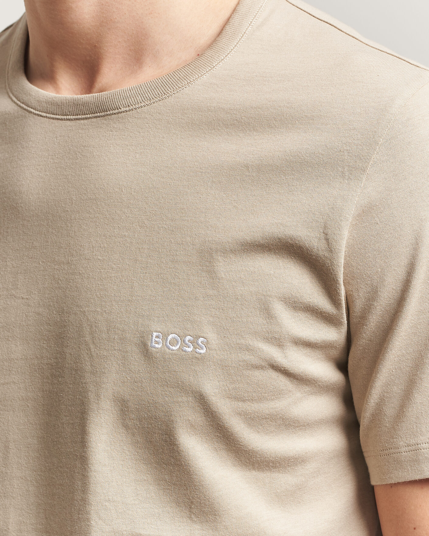 Herre | T-Shirts | BOSS BLACK | 3-Pack Crew Neck T-Shirt White/Blue/Beige