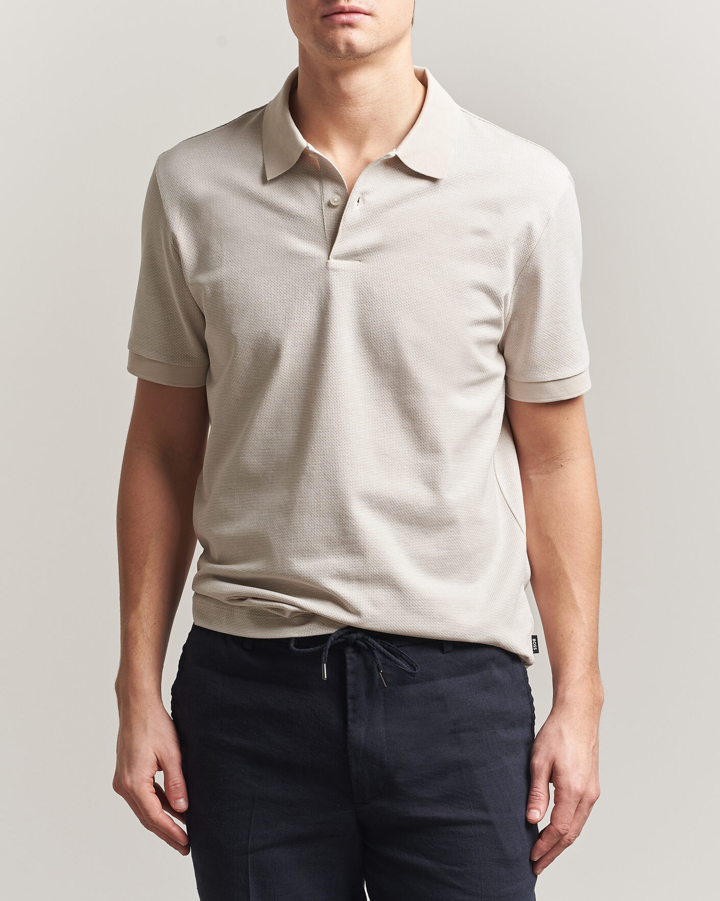 Herre | Pikéer | BOSS BLACK | Parlay Jersey Polo Open Beige