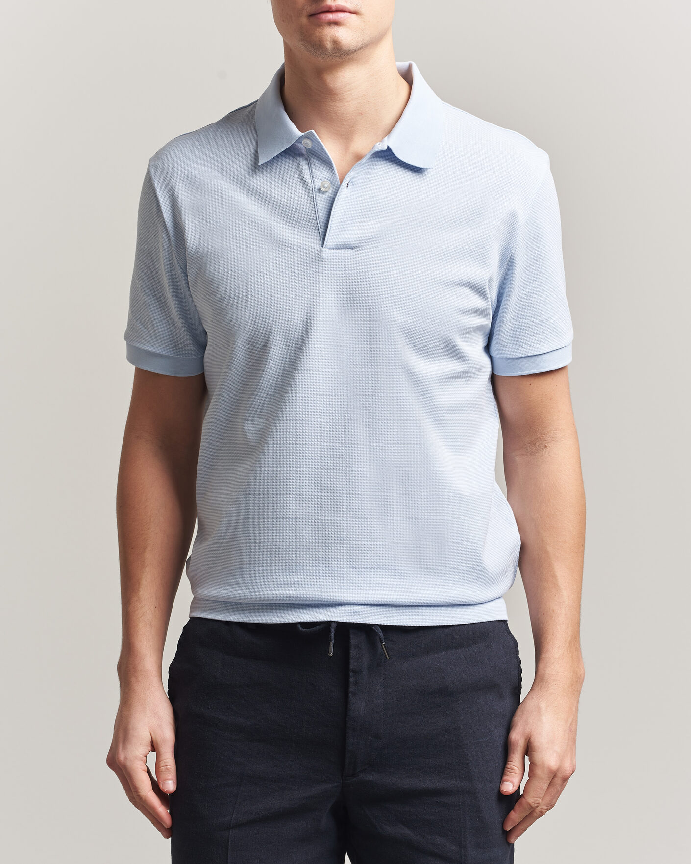 Herre | Pikéer | BOSS BLACK | Parlay Jersey Polo Light Blue