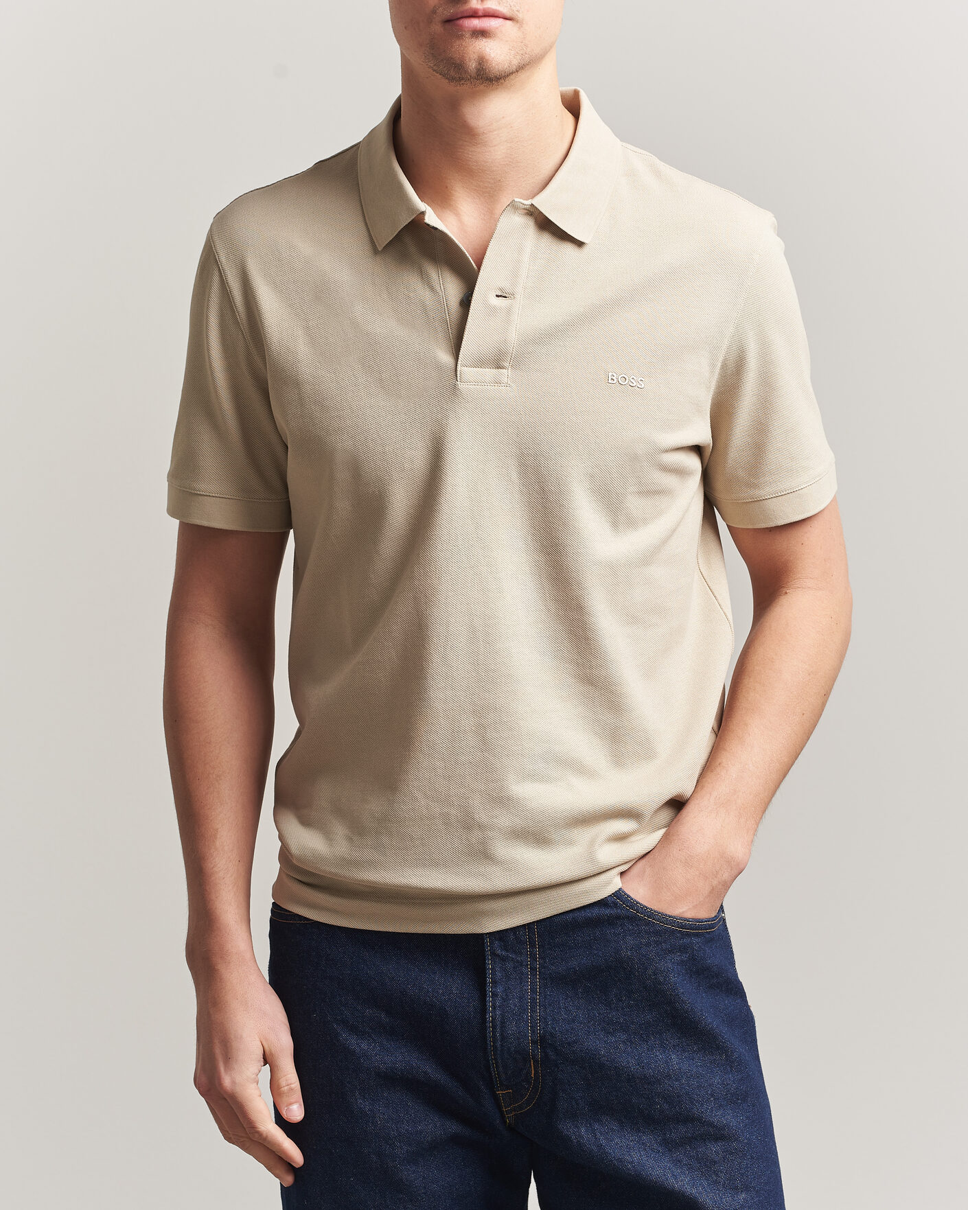 Herre | Pikéer | BOSS BLACK | Pallas Polo Open Beige