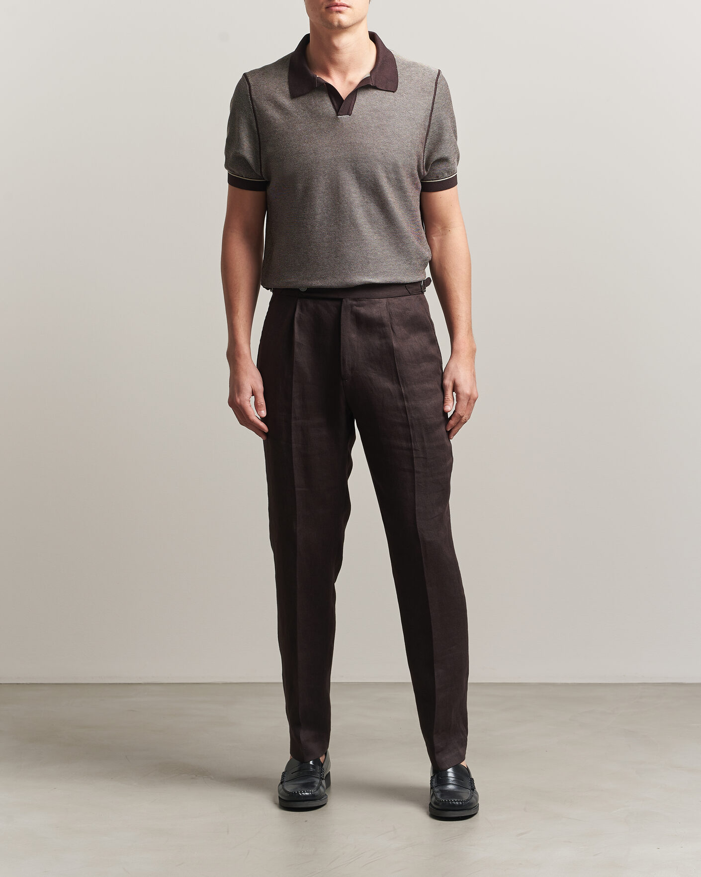 Herre | Pikéer | BOSS BLACK | Narciso Knitted Polo Dark Brown