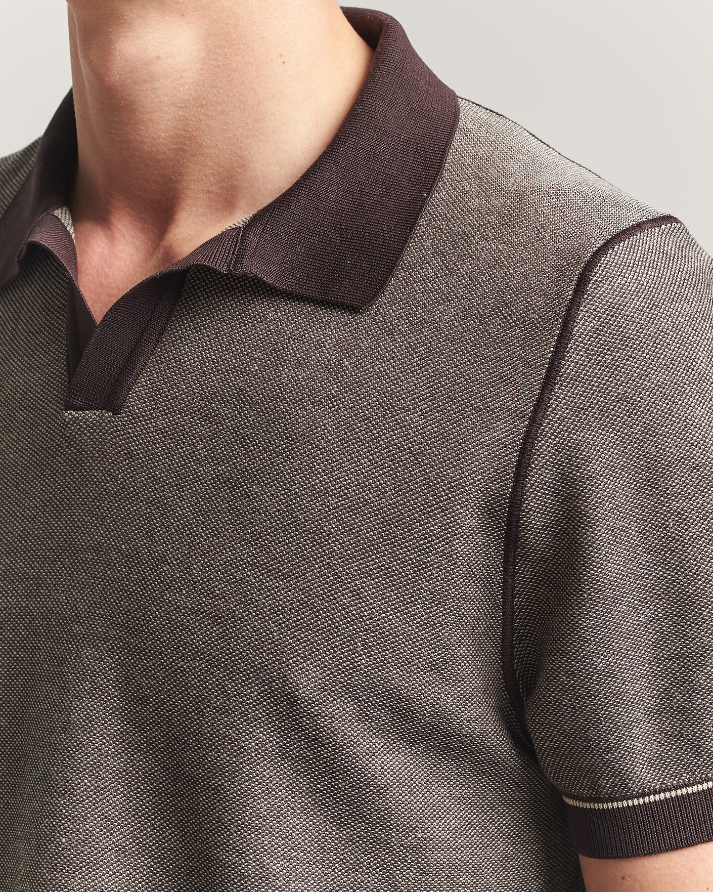 Herre | Pikéer | BOSS BLACK | Narciso Knitted Polo Dark Brown