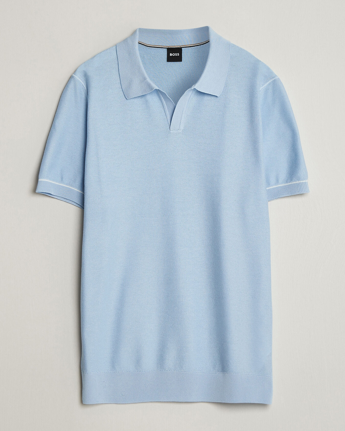 Herre | Pikéer | BOSS BLACK | Narciso Knitted Polo Light Blue