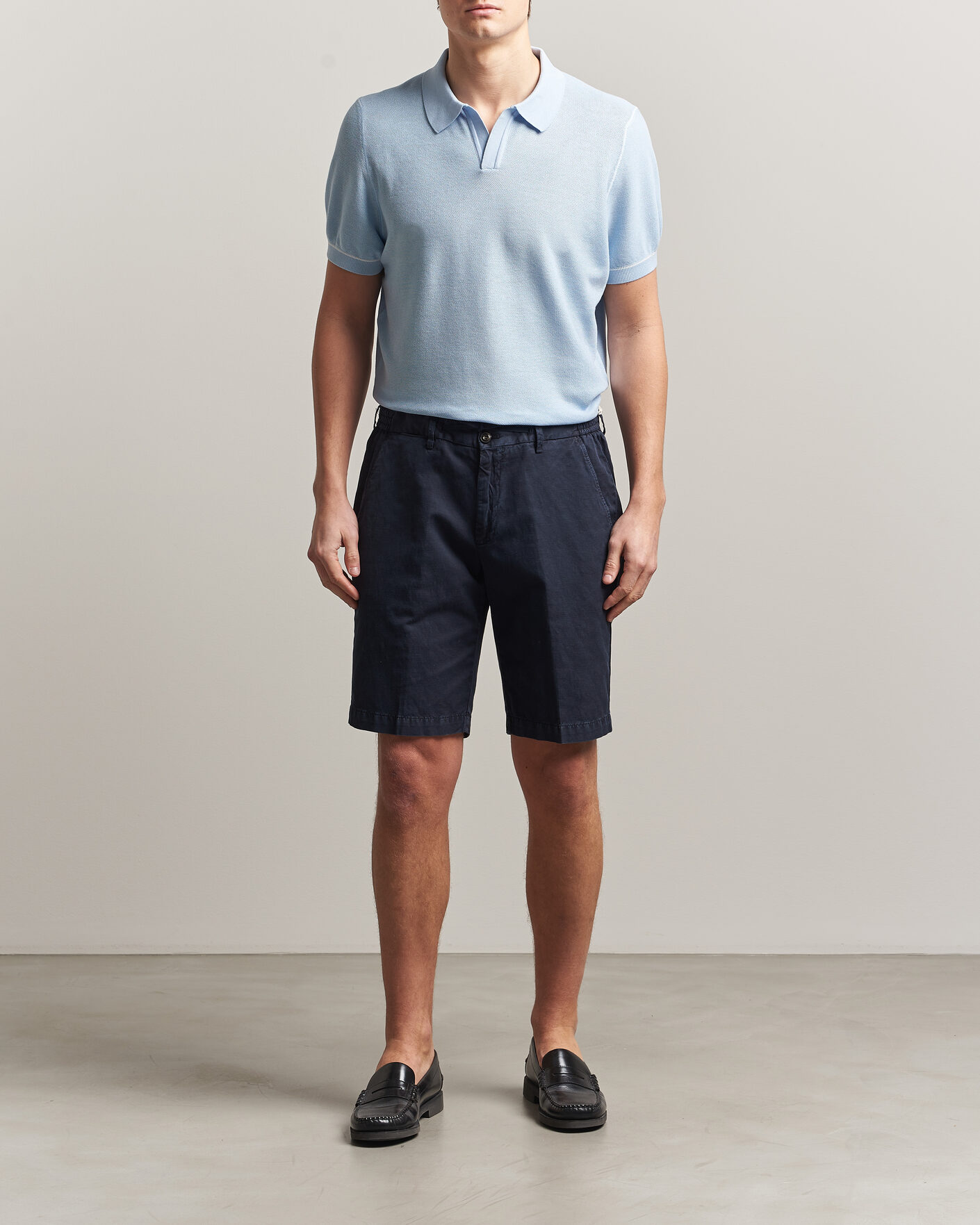 Herre | Pikéer | BOSS BLACK | Narciso Knitted Polo Light Blue