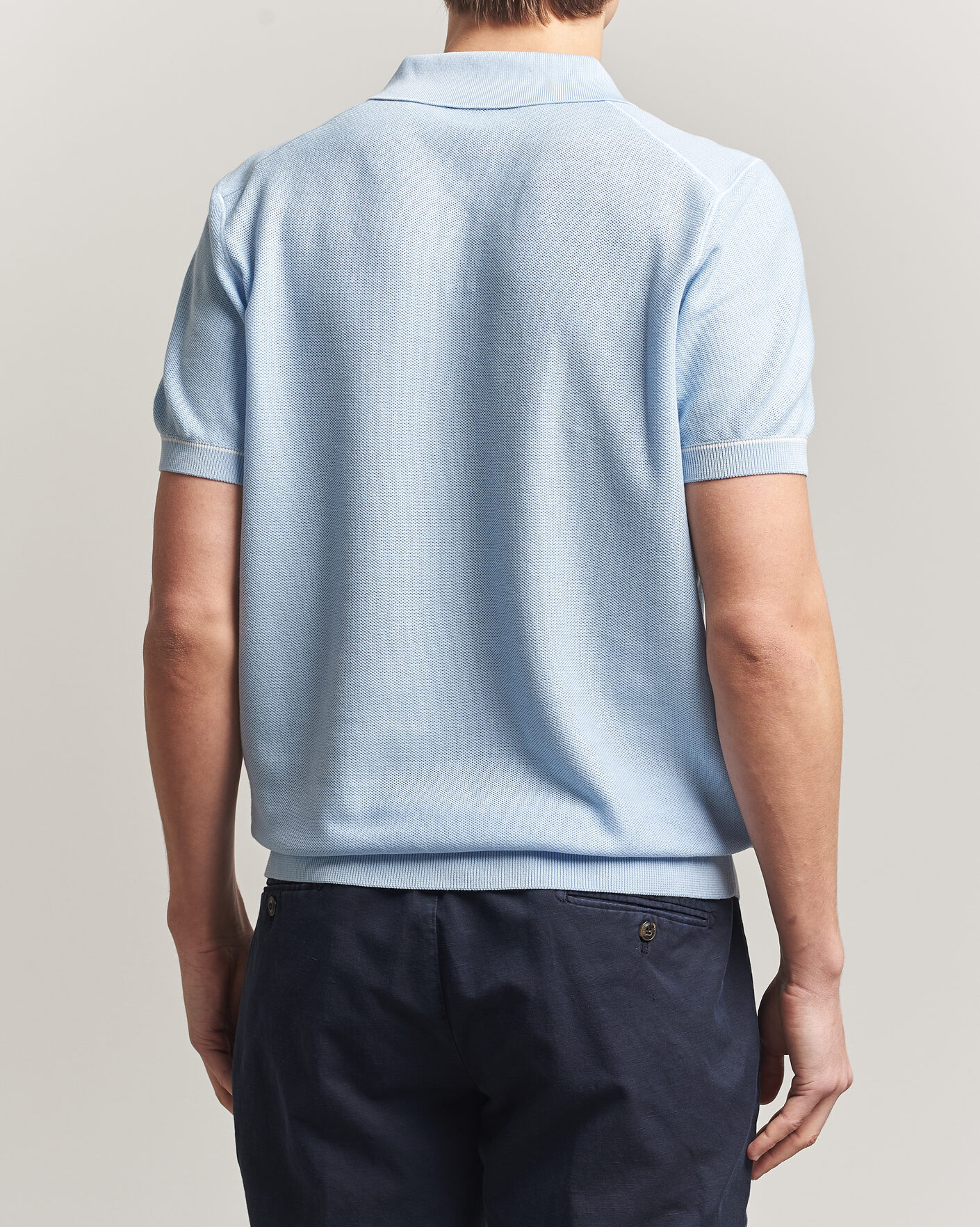 Herre | Pikéer | BOSS BLACK | Narciso Knitted Polo Light Blue