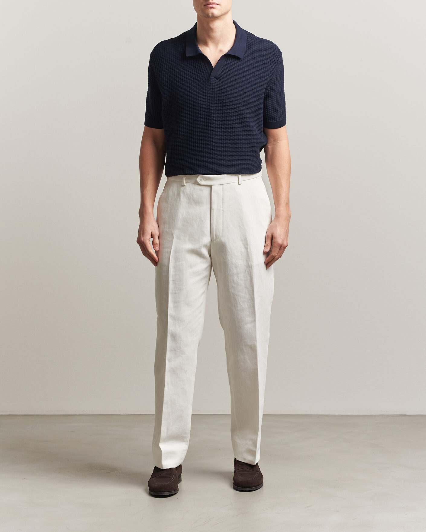 Herre | Pikéer | BOSS BLACK | Natalo Structured Knitted Polo Dark Blue