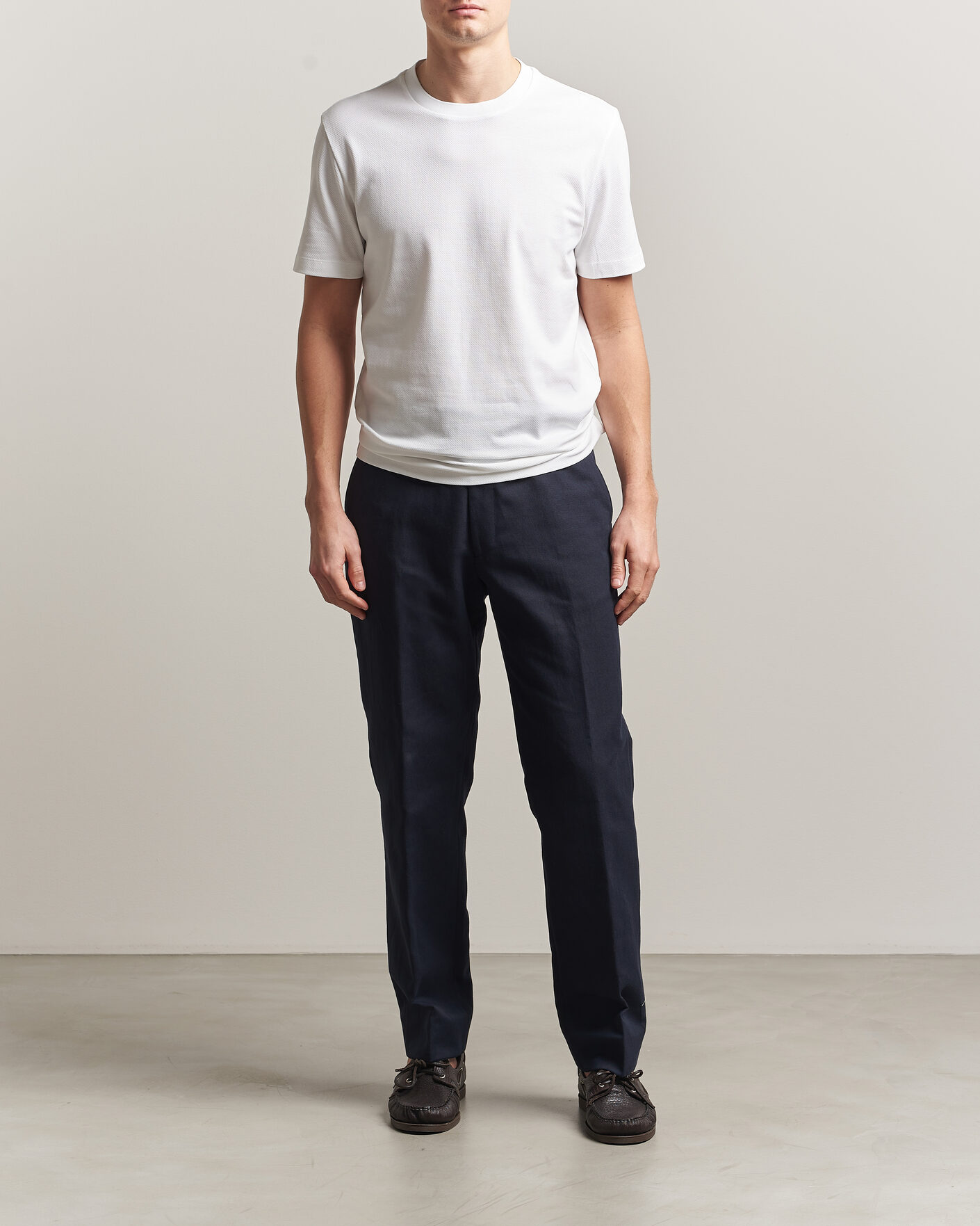 Herre | T-Shirts | BOSS BLACK | Thompson Structured T-Shirt White