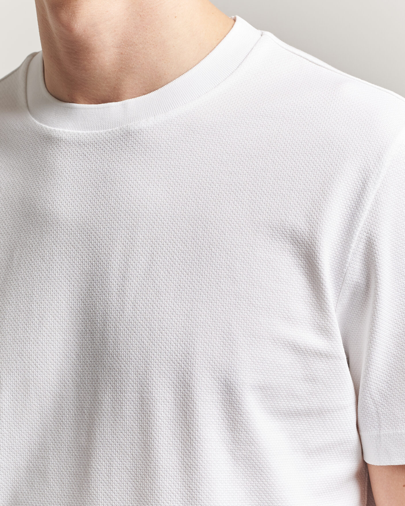 Herre | T-Shirts | BOSS BLACK | Thompson Structured T-Shirt White