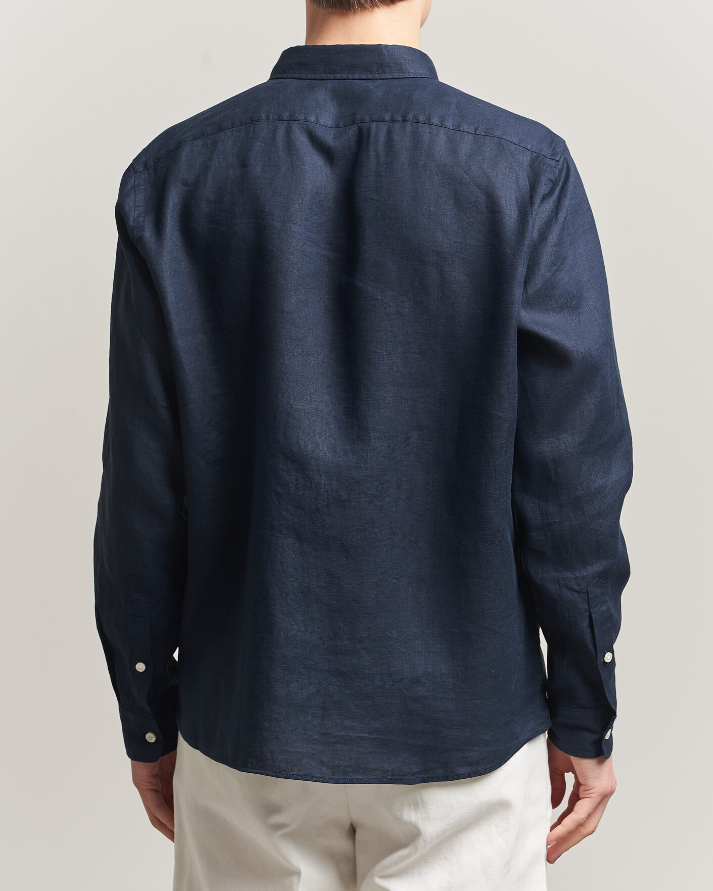 Herre | Skjorter | BOSS BLACK | Liam Linen Shirt Dark Blue