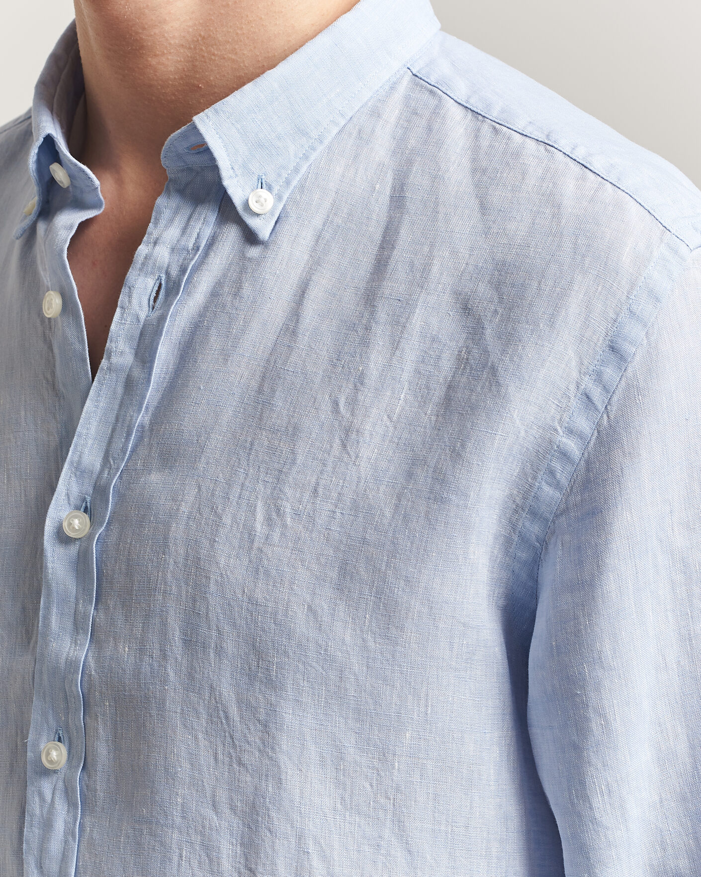Herre | Skjorter | BOSS BLACK | Liam Linen Shirt Light Blue