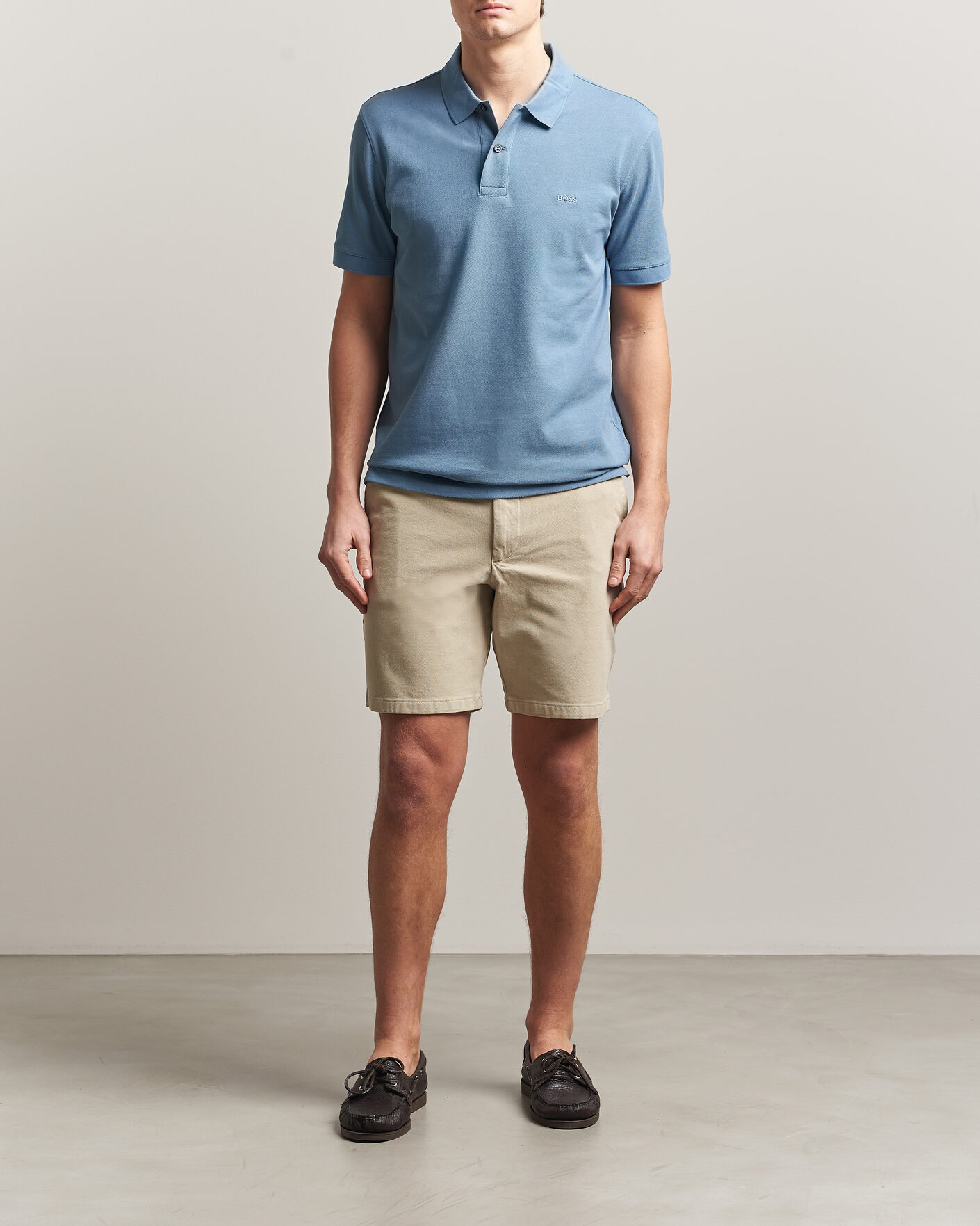 Herre | Shorts | BOSS BLACK | Kane Cotton Chino Shorts Open Beige