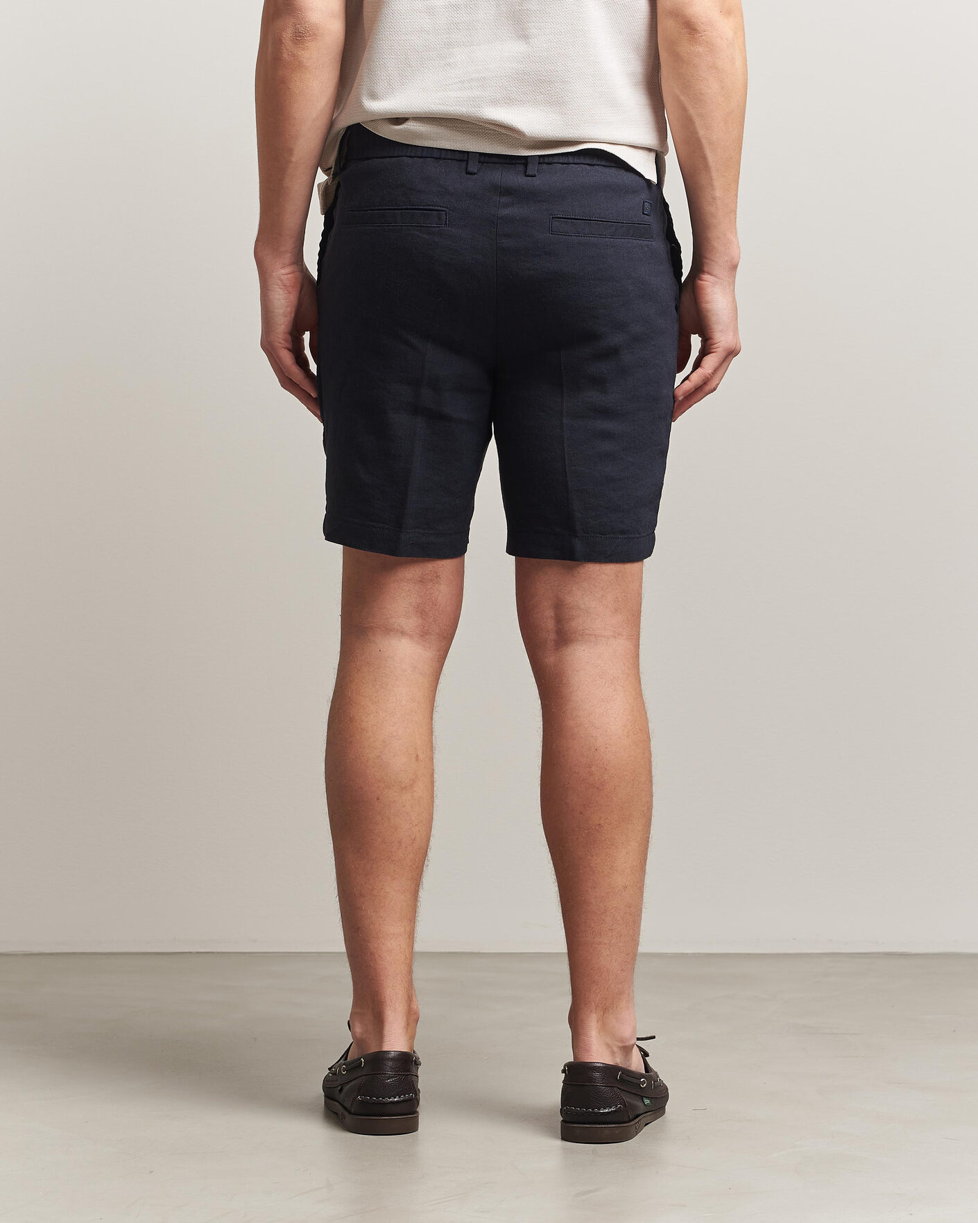 Herre | Shorts | BOSS BLACK | Kane Linen Drawstring Shorts Dark Blue