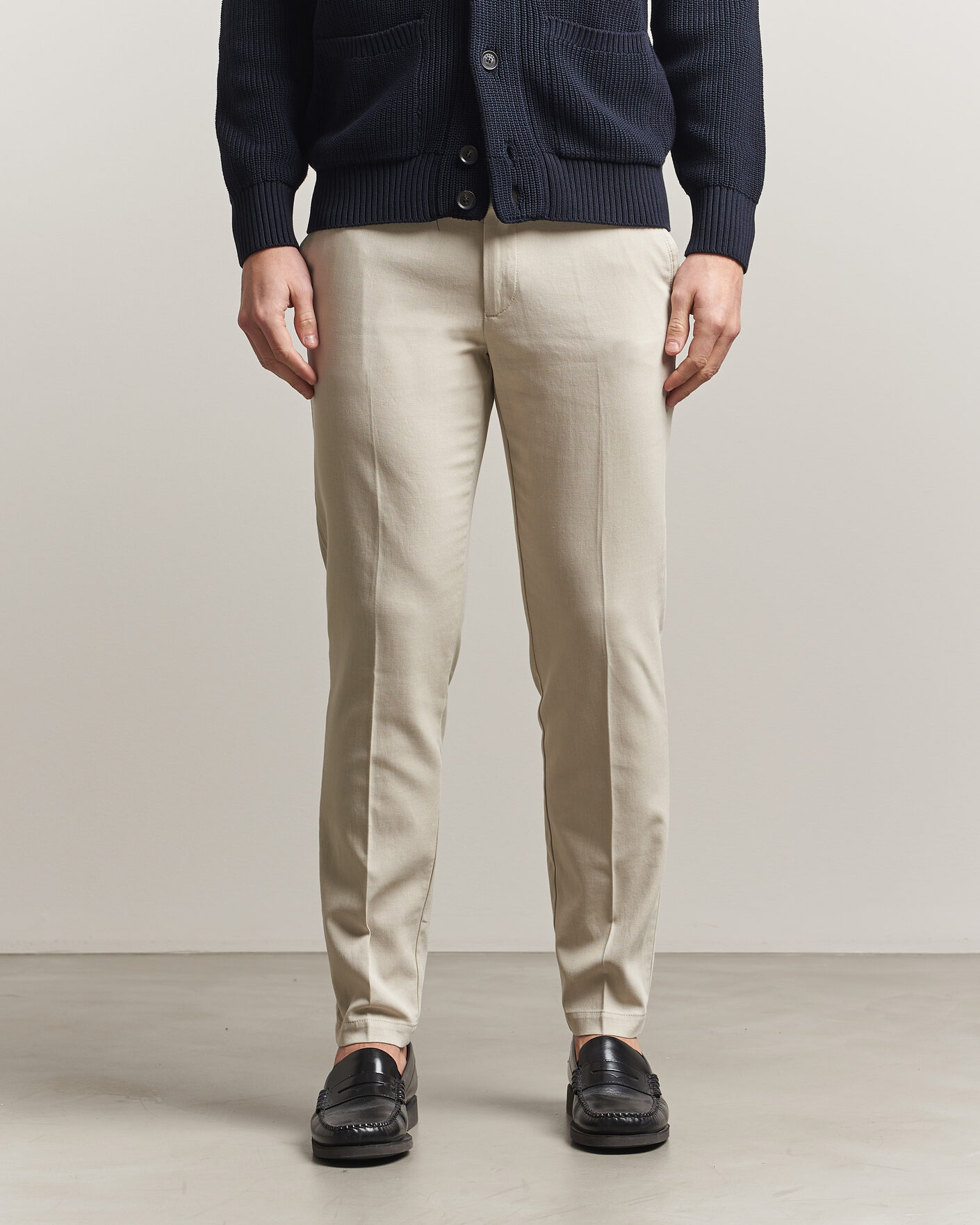 Herre | Bukser | BOSS BLACK | Kaiton Structured Chinos Open Beige