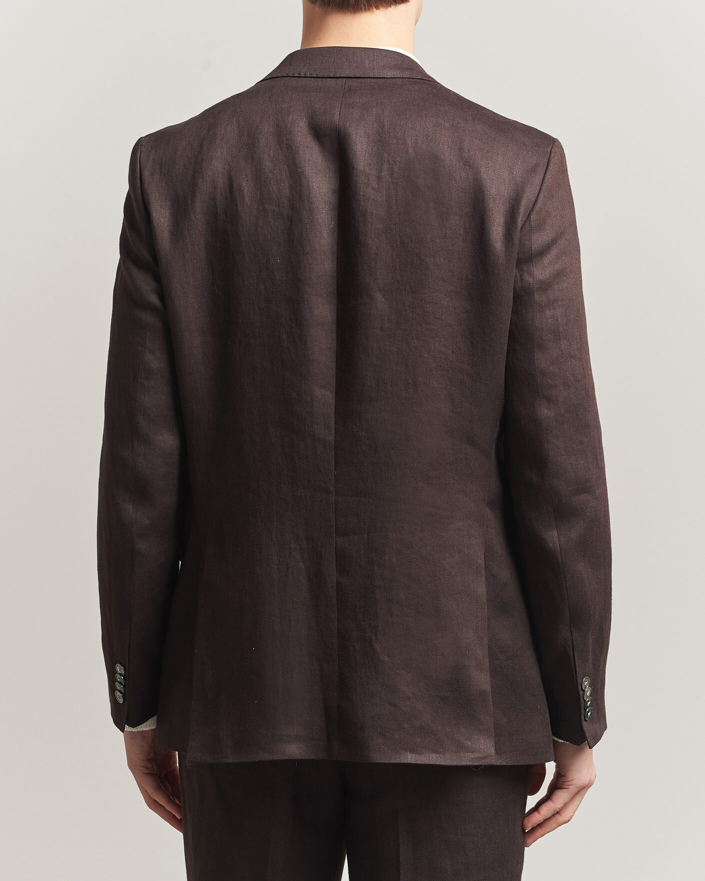 Herre | Dressjakker | BOSS BLACK | Hutson Linen Suit Blazer Dark Brown