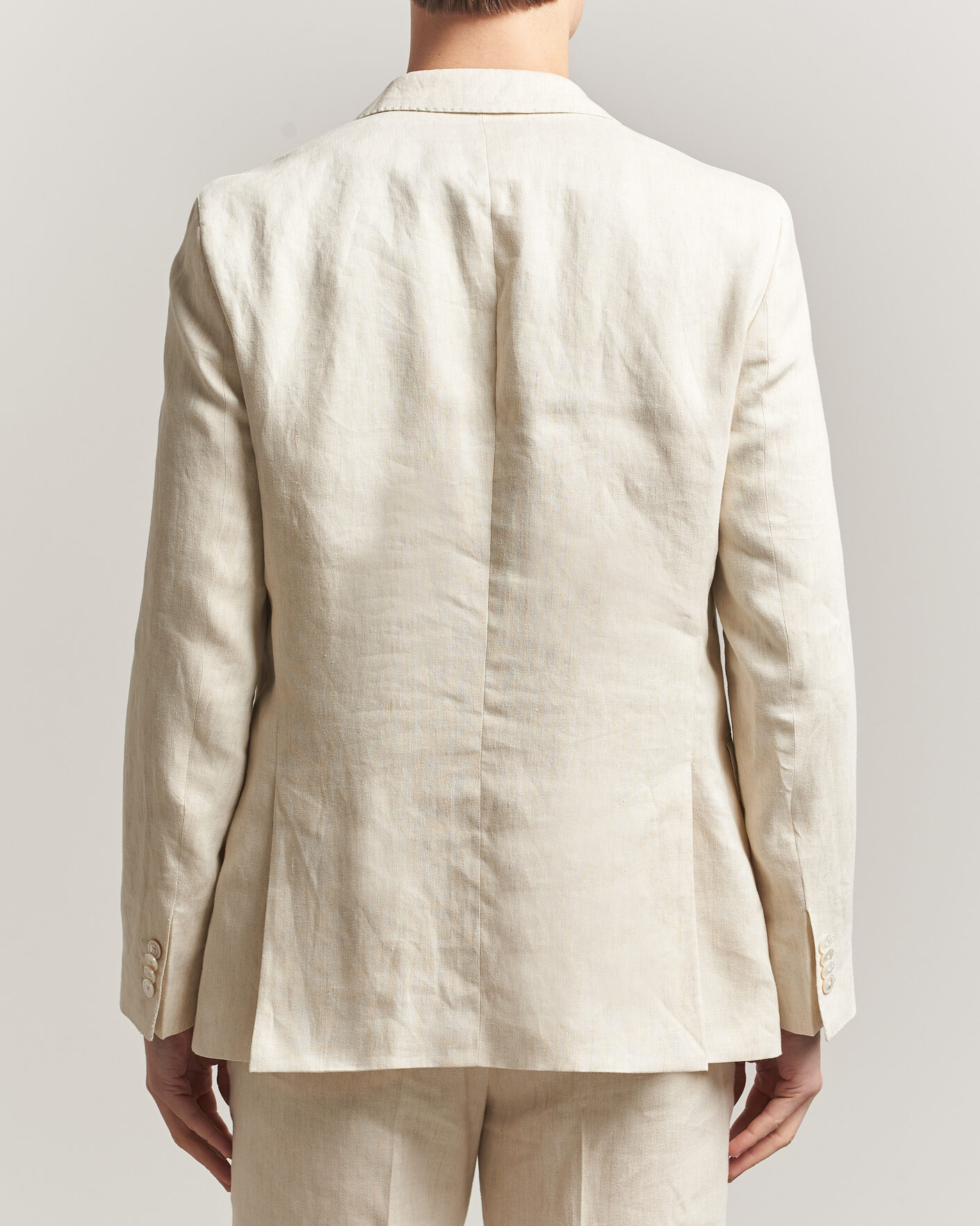 Herre | Dressjakker | BOSS BLACK | Hutson Linen Suit Blazer Open Beige