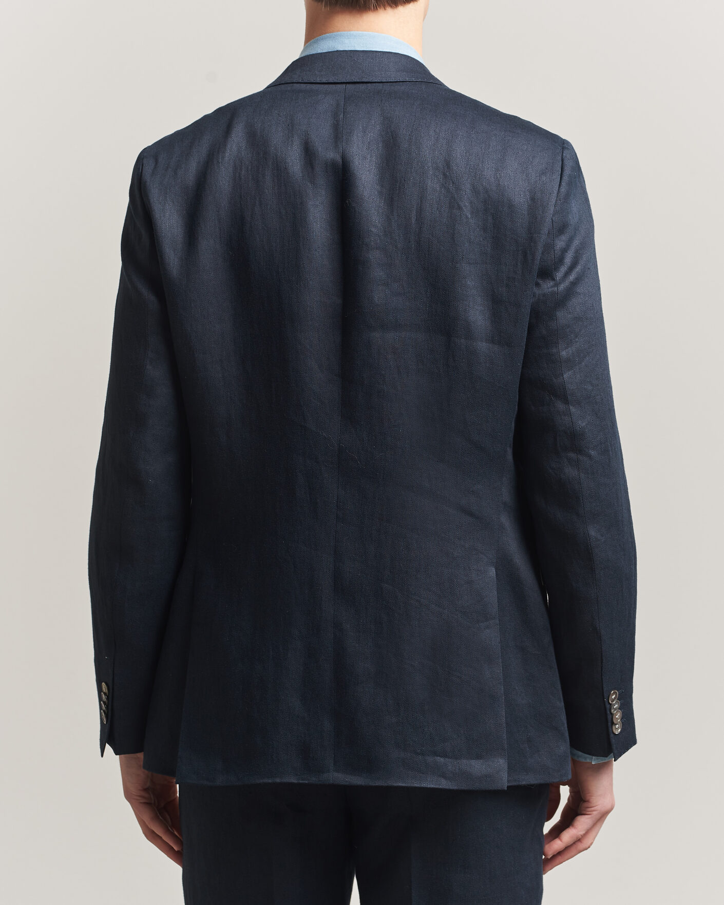 Herre | Dressjakker | BOSS BLACK | Hutson Linen Suit Blazer Dark Blue