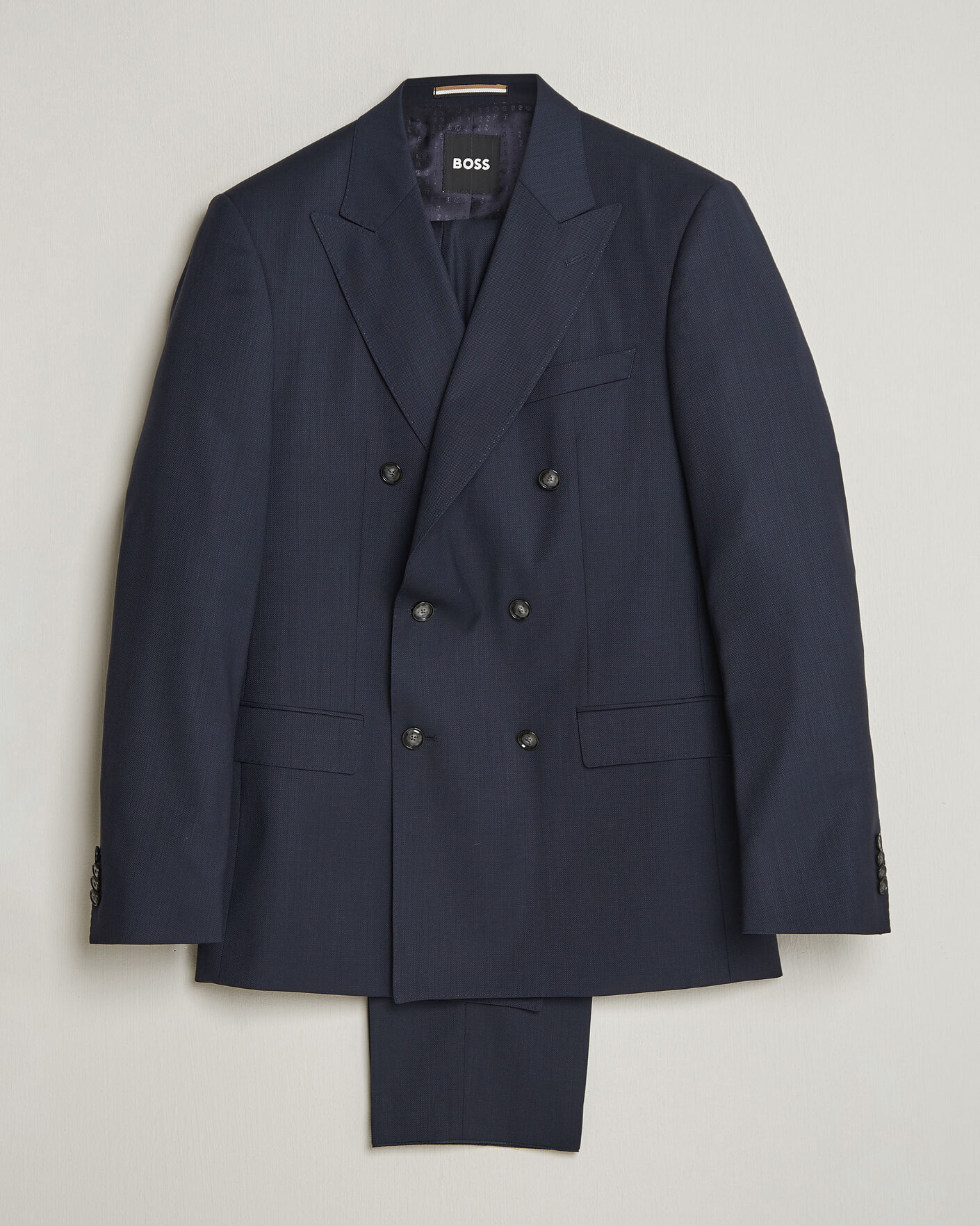 Herre | Dresser | BOSS BLACK | Huge Wool Double Breasted Suit Dark Blue