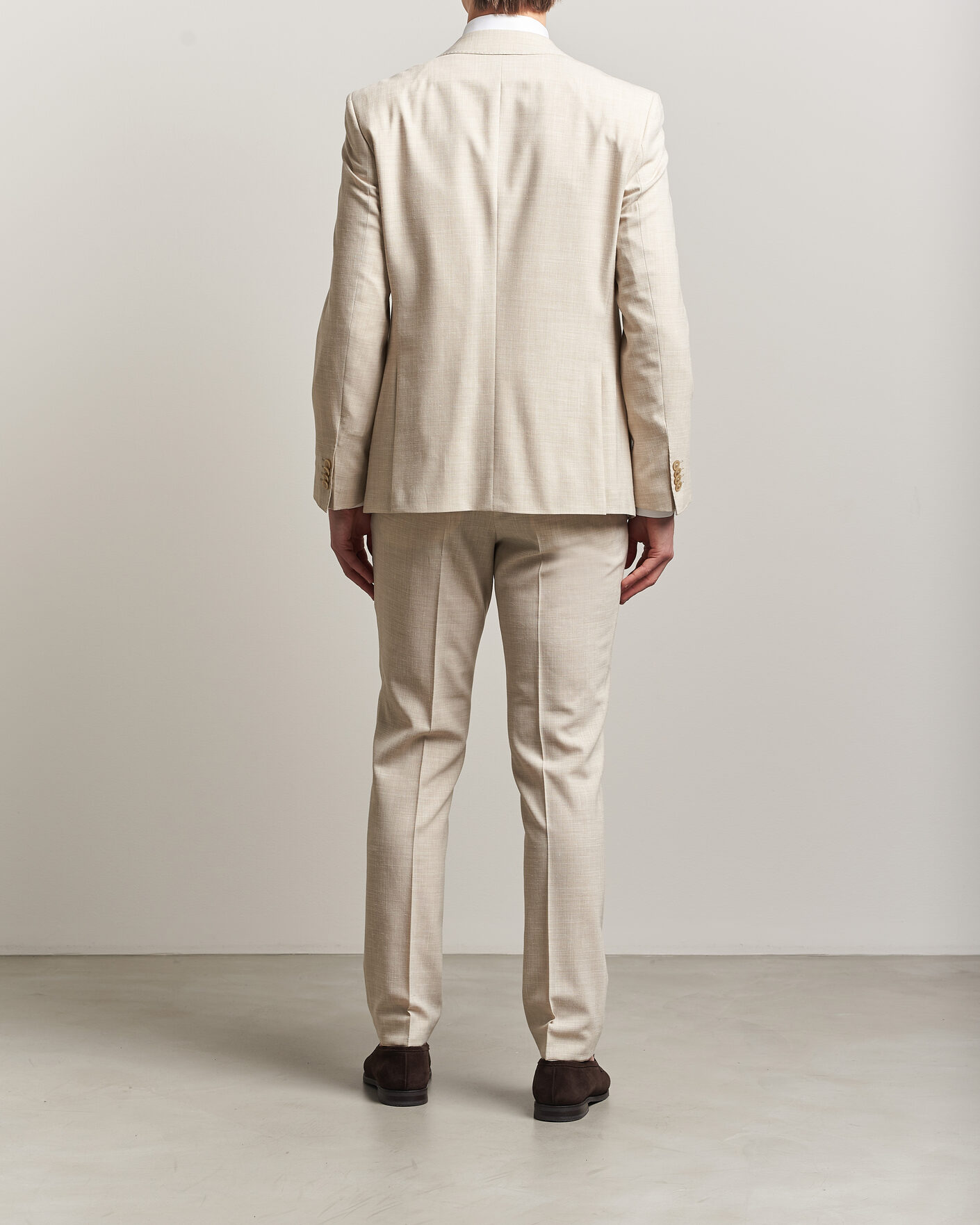 Herre | Dresser | BOSS BLACK | Huge Wool/Linen Suit Open Beige