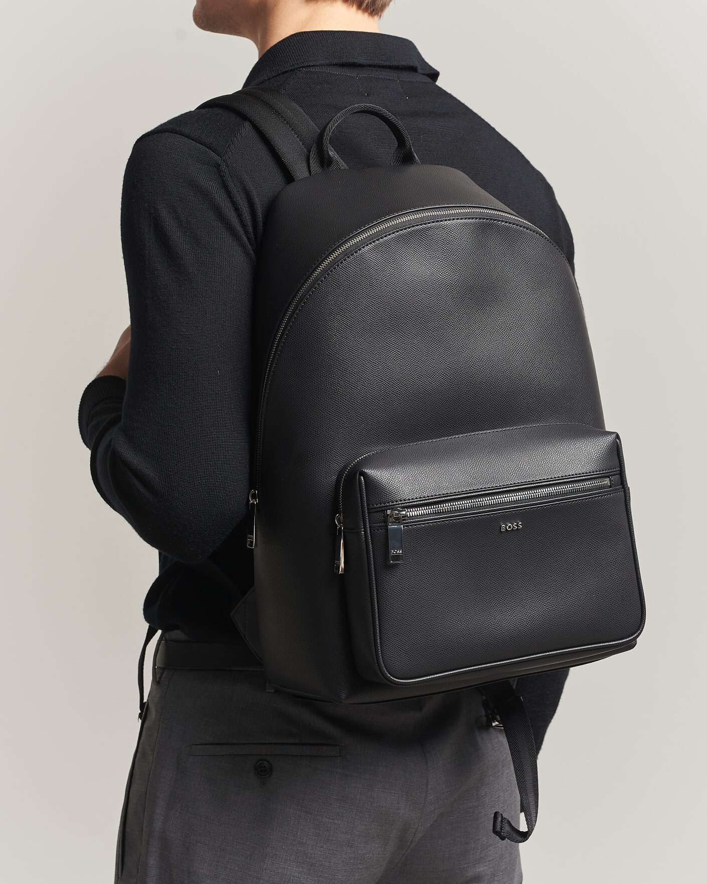Herre | Vesker | BOSS BLACK | Daxter Leather Backpack Black