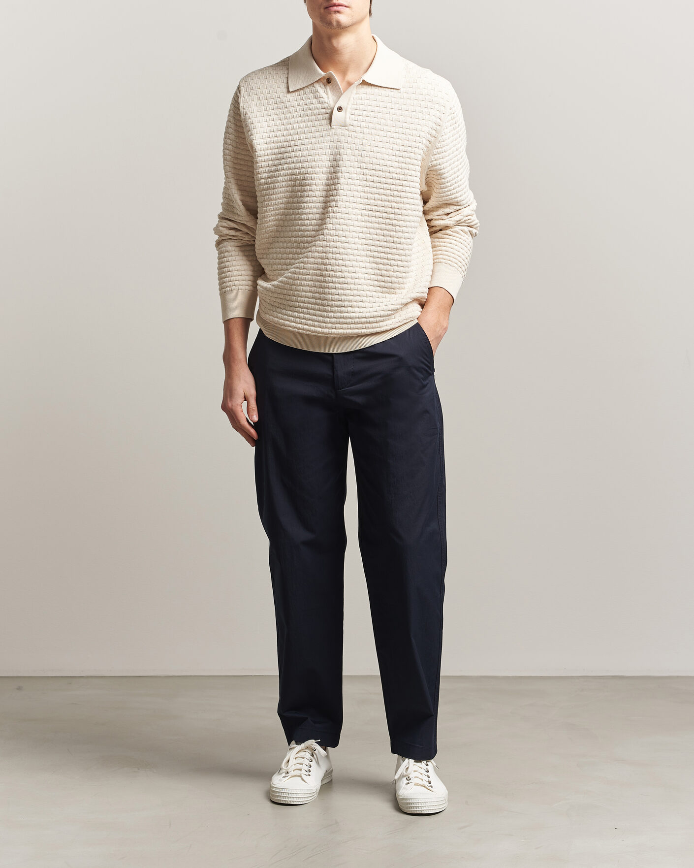 Herre | Bukser | BOSS ORANGE | Cotton Chinos Dark Blue