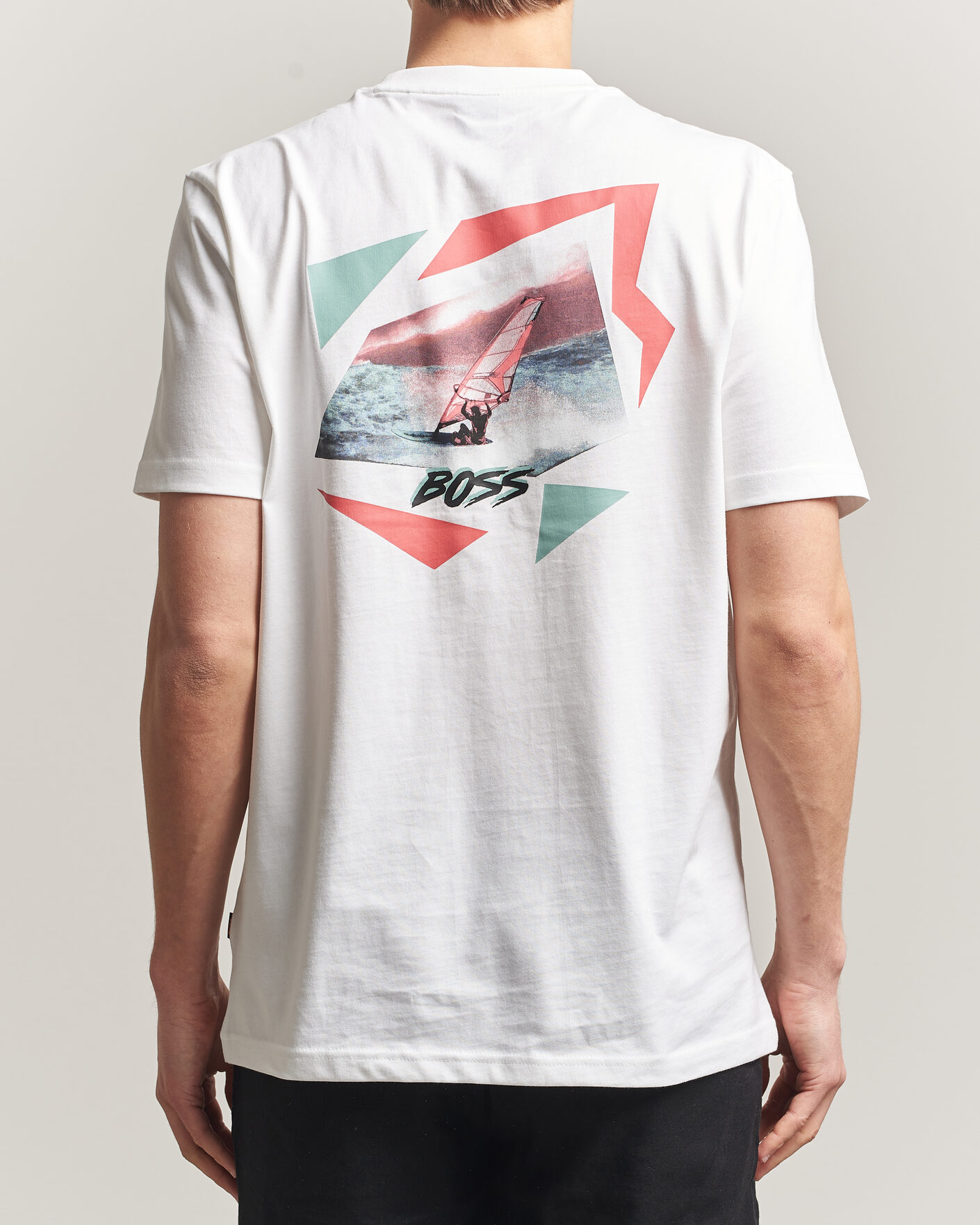 Herre | T-Shirts | BOSS ORANGE | Movement Printed Crew Neck T-Shirt Natural