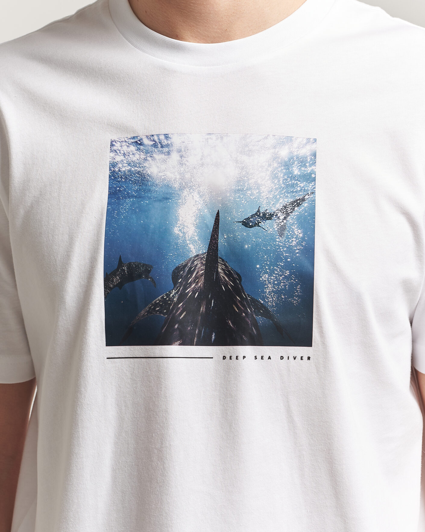 Herre | T-Shirts | BOSS ORANGE | Creature Printed Crew Neck T-Shirt Natural