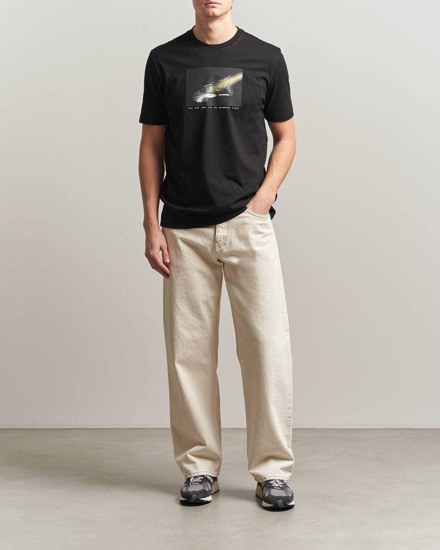 Herre | T-Shirts | BOSS ORANGE | DJ Printed Crew Neck T-Shirt Black